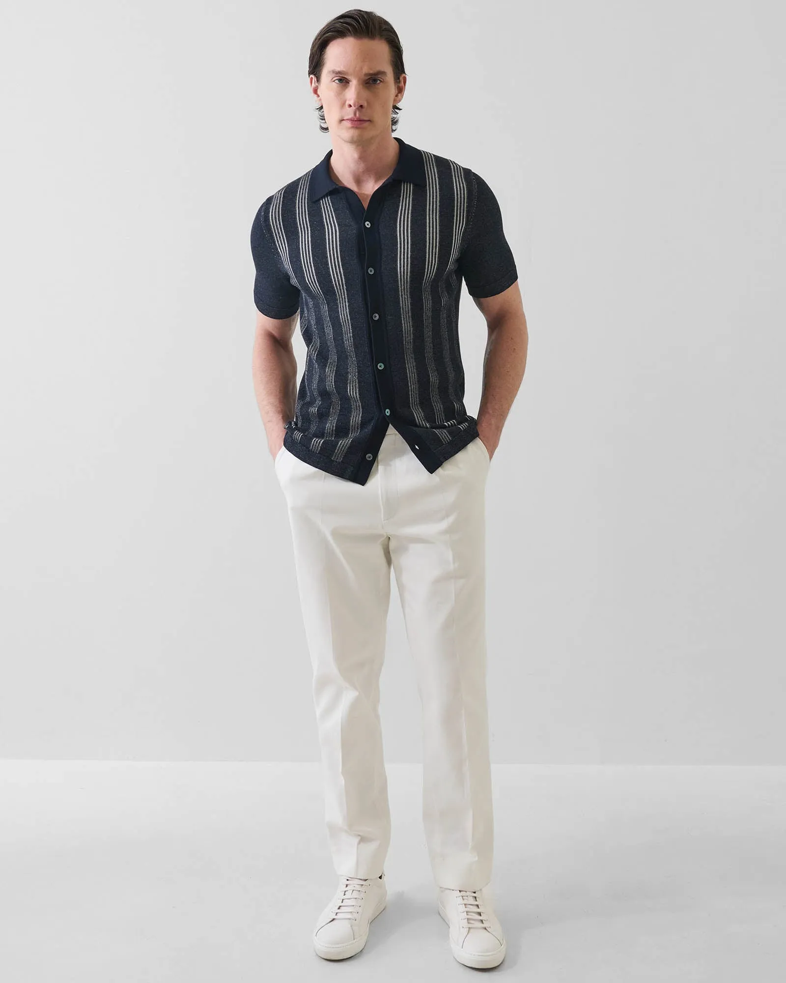 Cotton Textured Button Up Knit Shirt sold by TNT Fashion product image thumbnail 2