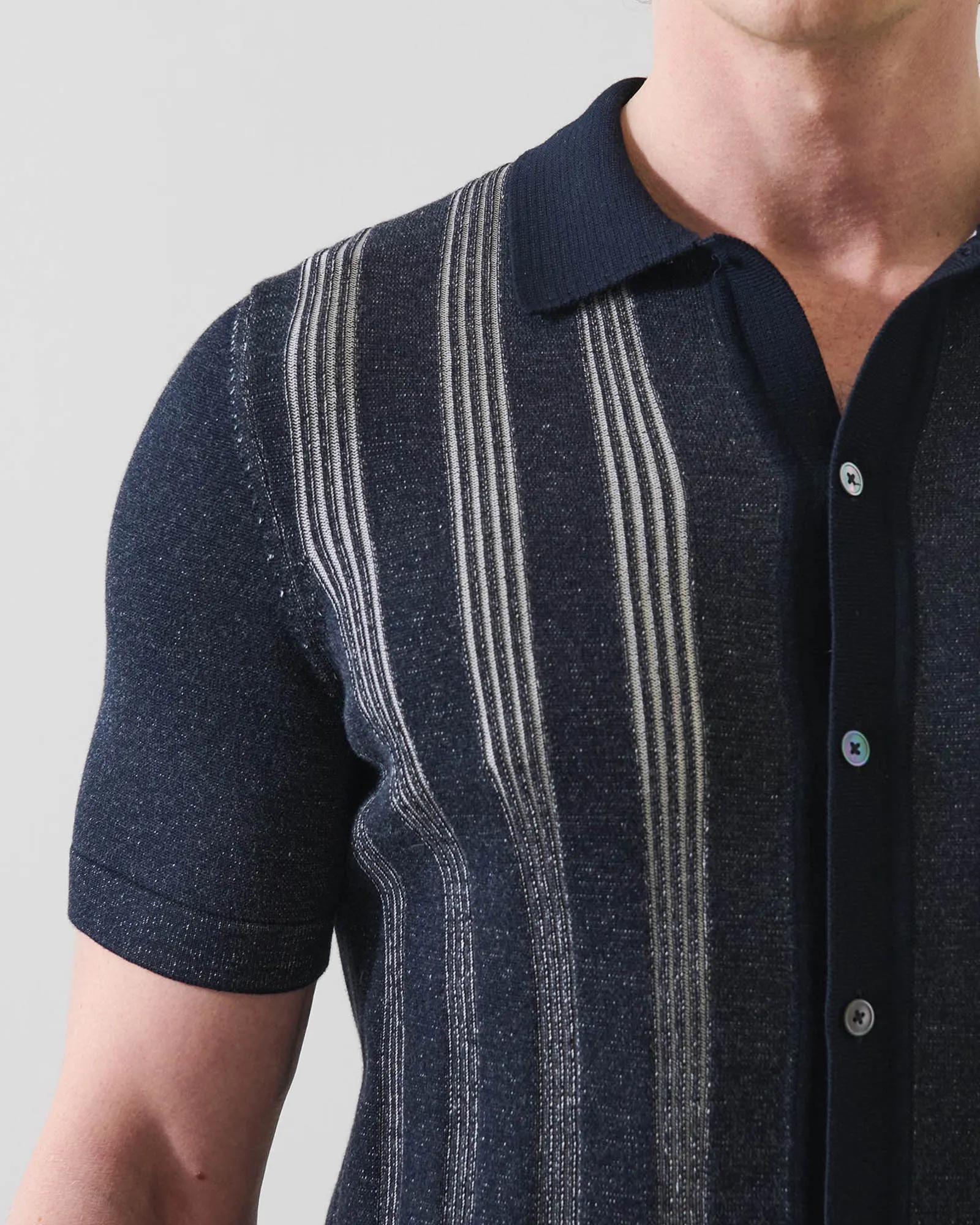 Cotton Textured Button Up Knit Shirt sold by TNT Fashion product image thumbnail 3