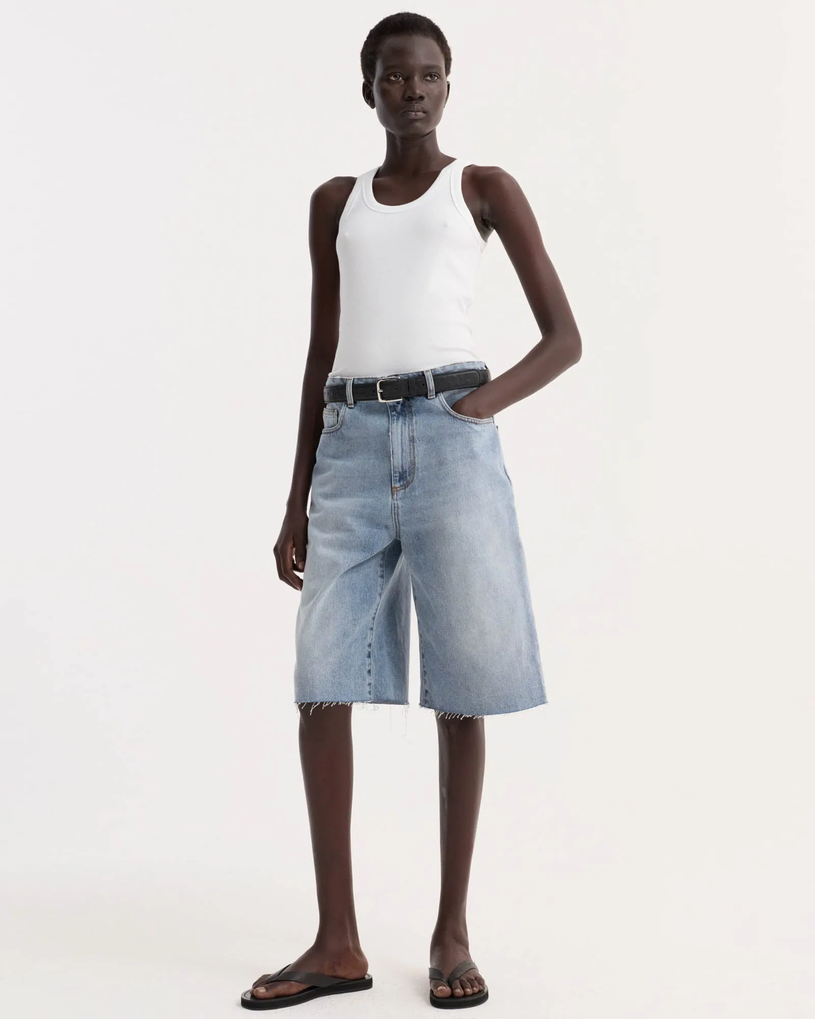 Baggy Fit Denim Shorts sold by TNT Fashion product image thumbnail 2