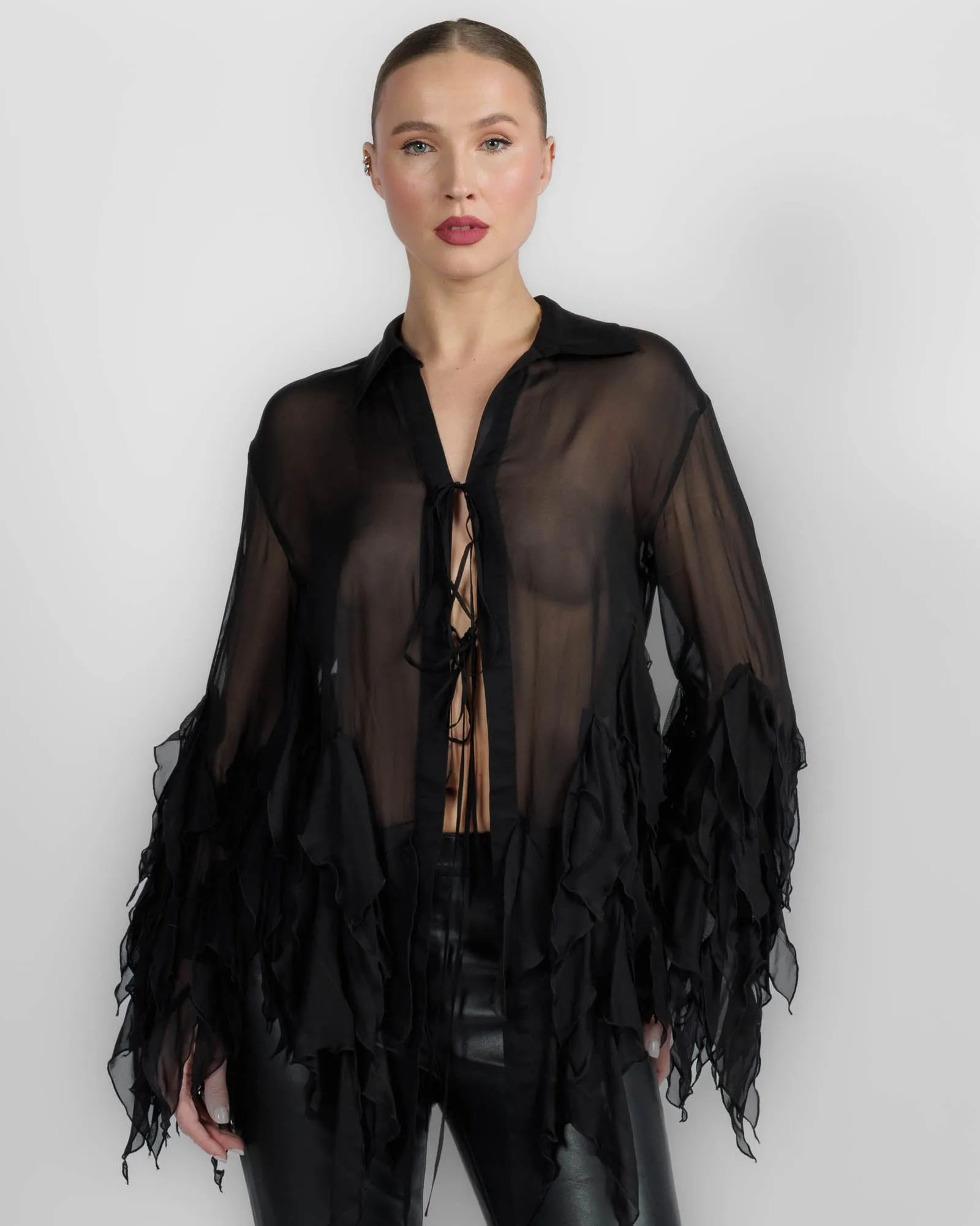 Georg Ruffle Top sold by TNT Fashion