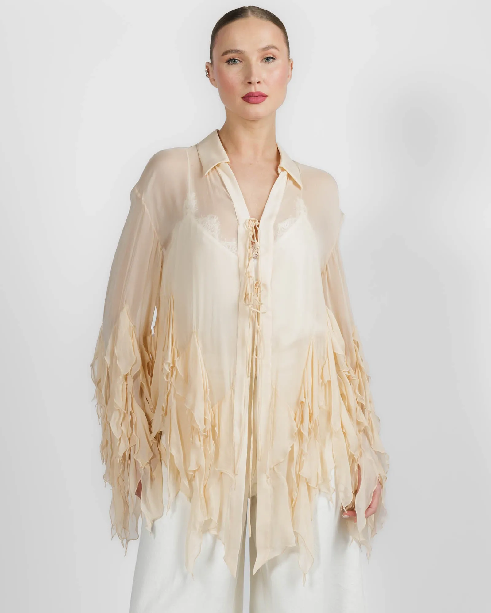 Georg Ruffle Top sold by TNT Fashion