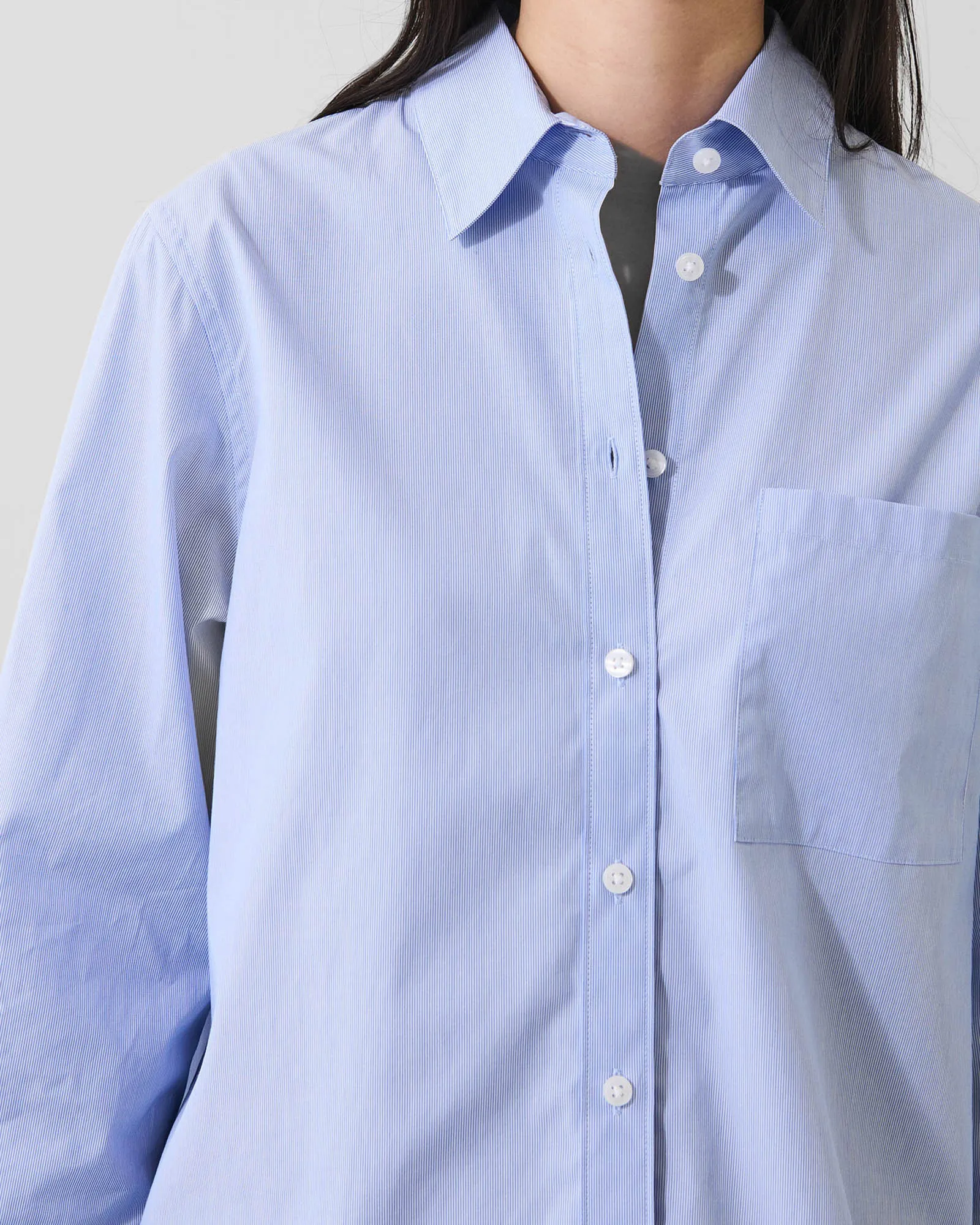 Cotton Stripe Boyfriend Pocket Shirt sold by TNT Fashion product image thumbnail 3