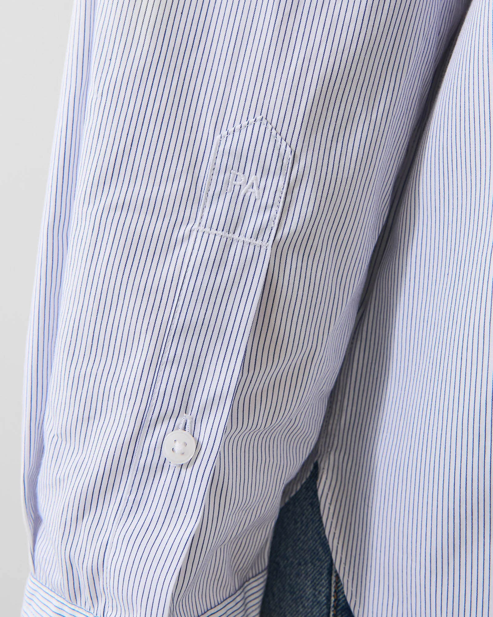 Cotton Stripe Boyfriend Pocket Shirt sold by TNT Fashion product image thumbnail 3