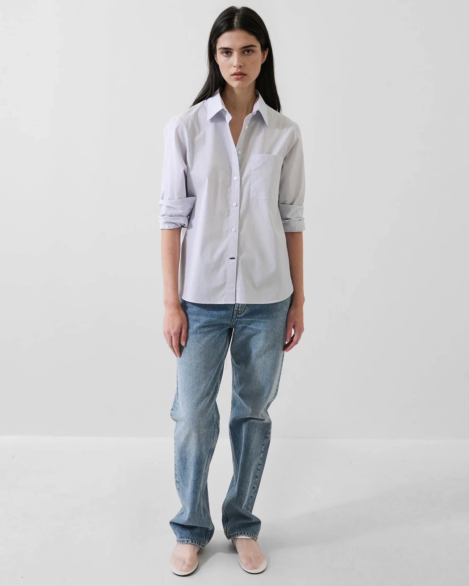 Cotton Stripe Boyfriend Pocket Shirt sold by TNT Fashion product image thumbnail 2