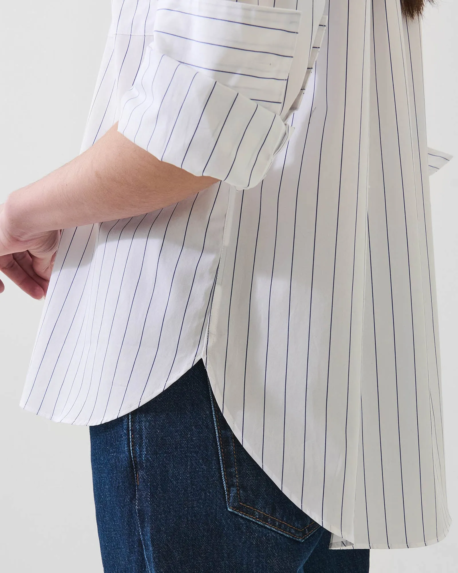 Cotton Stripe Boyfriend Pocket Shirt sold by TNT Fashion product image thumbnail 3