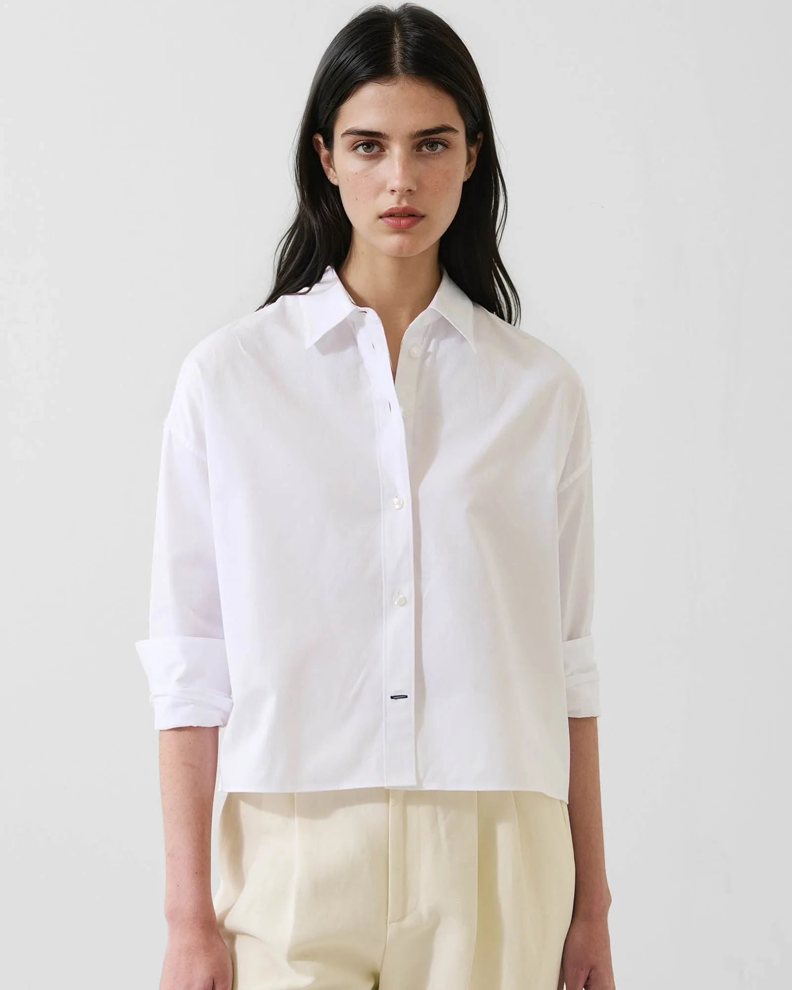 Cotton Stripe Boxy Shirt sold by TNT Fashion