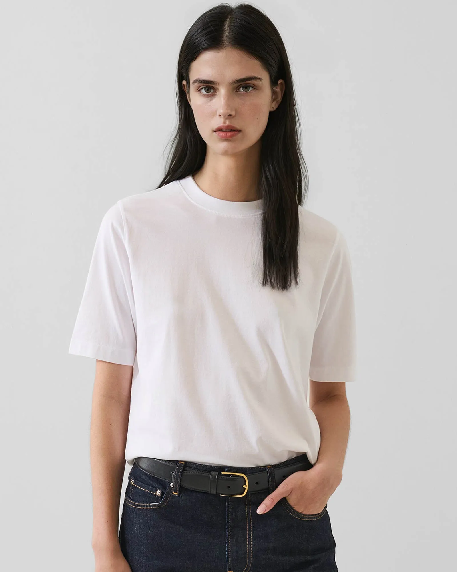 Organic Pima Cotton Relaxed Crew sold by TNT Fashion