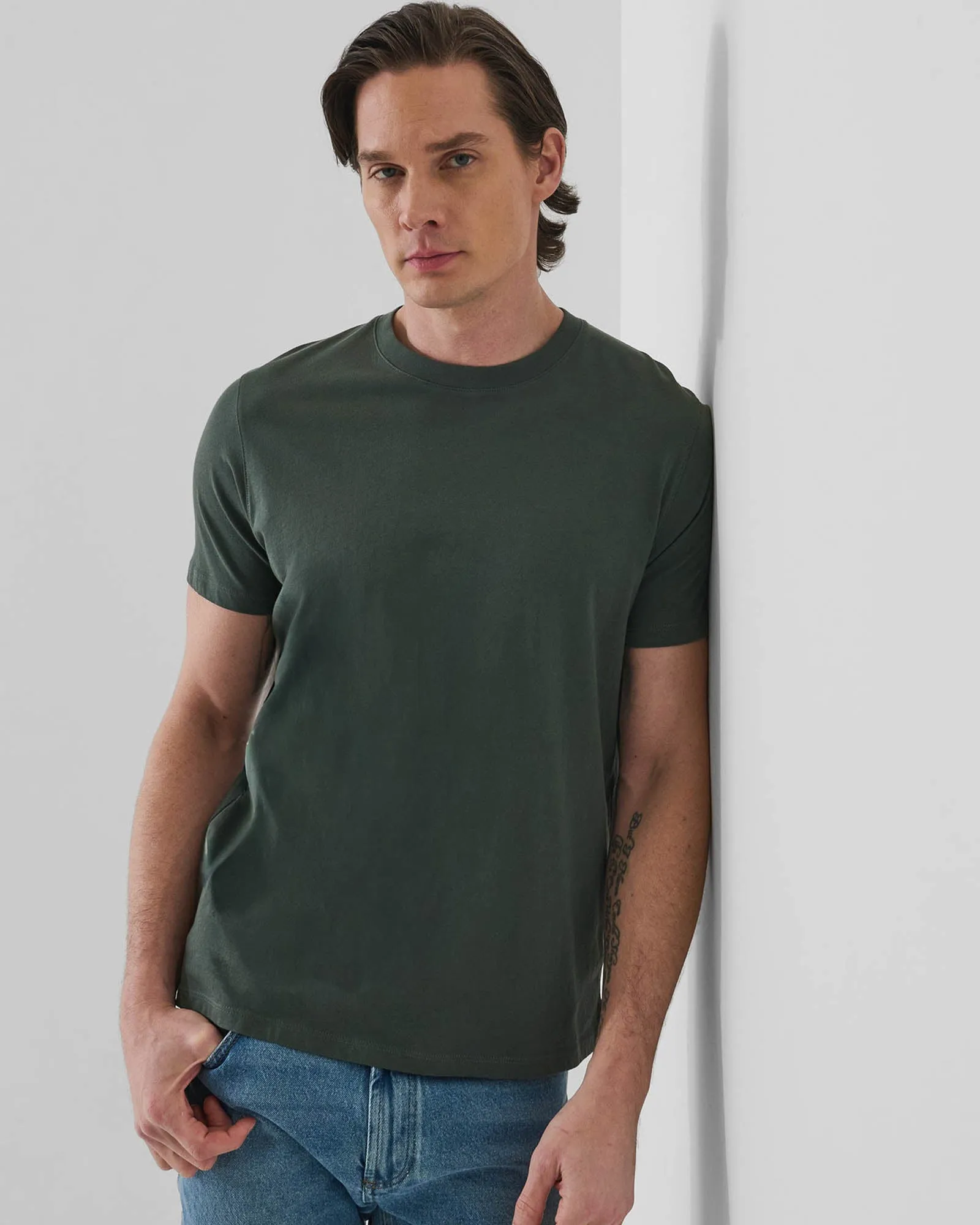 Organic Pima Cotton High Neck T-Shirt sold by TNT Fashion product image thumbnail 2