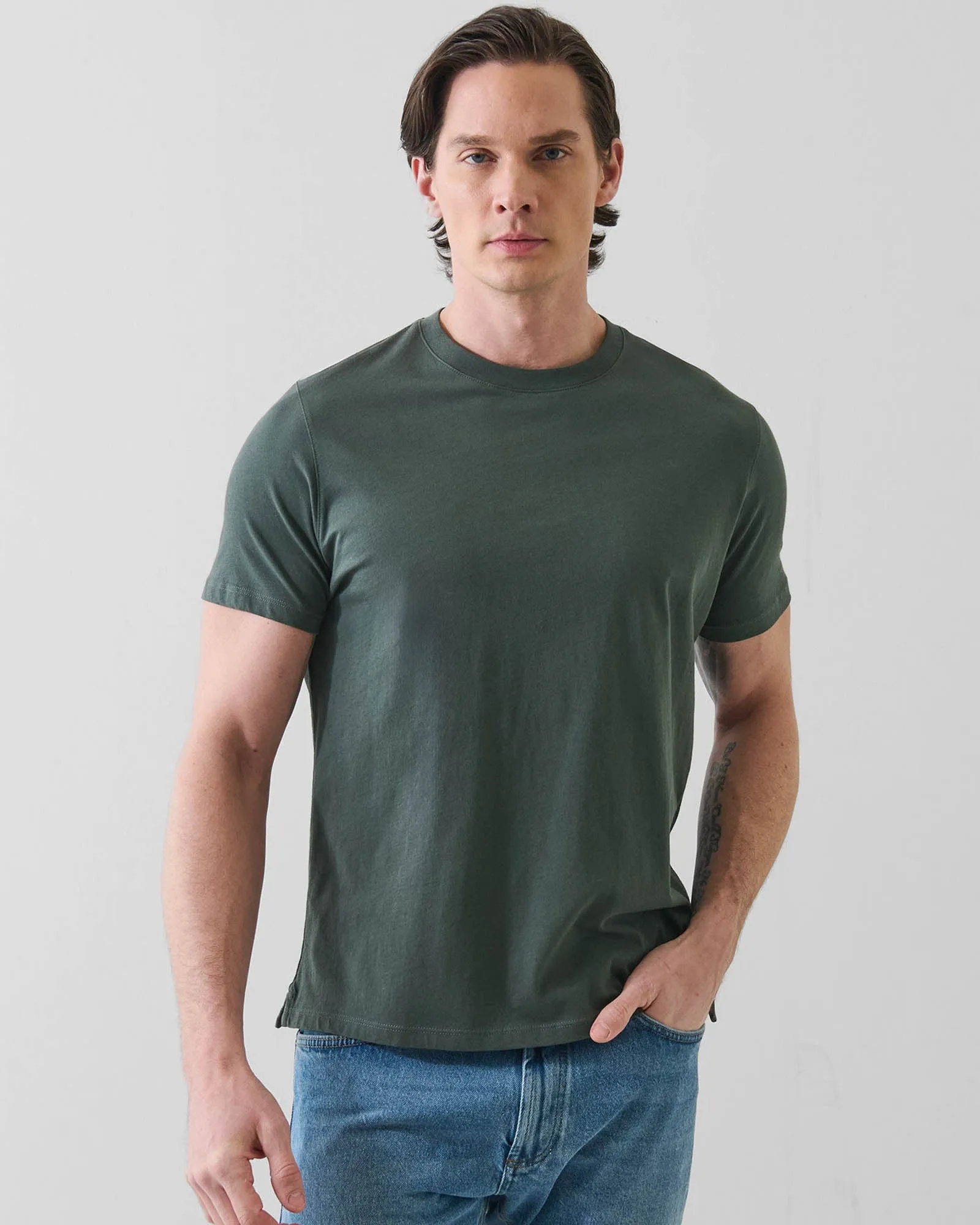 Organic Pima Cotton High Neck T-Shirt sold by TNT Fashion