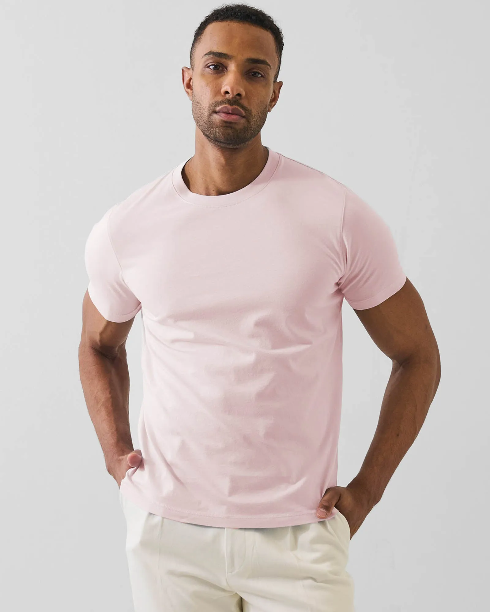 Organic Pima Cotton High Neck T-Shirt sold by TNT Fashion