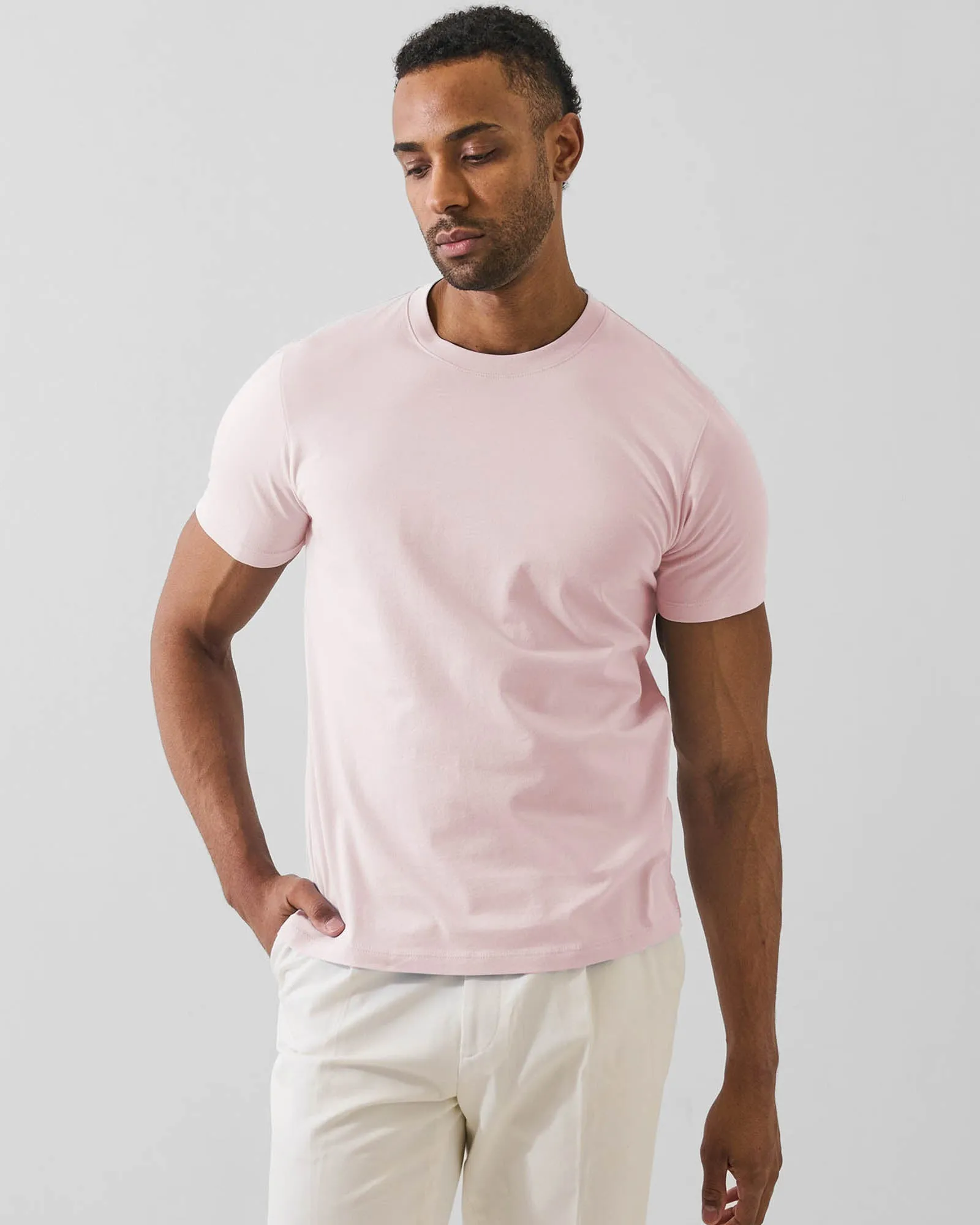 Organic Pima Cotton High Neck T-Shirt sold by TNT Fashion product image thumbnail 2