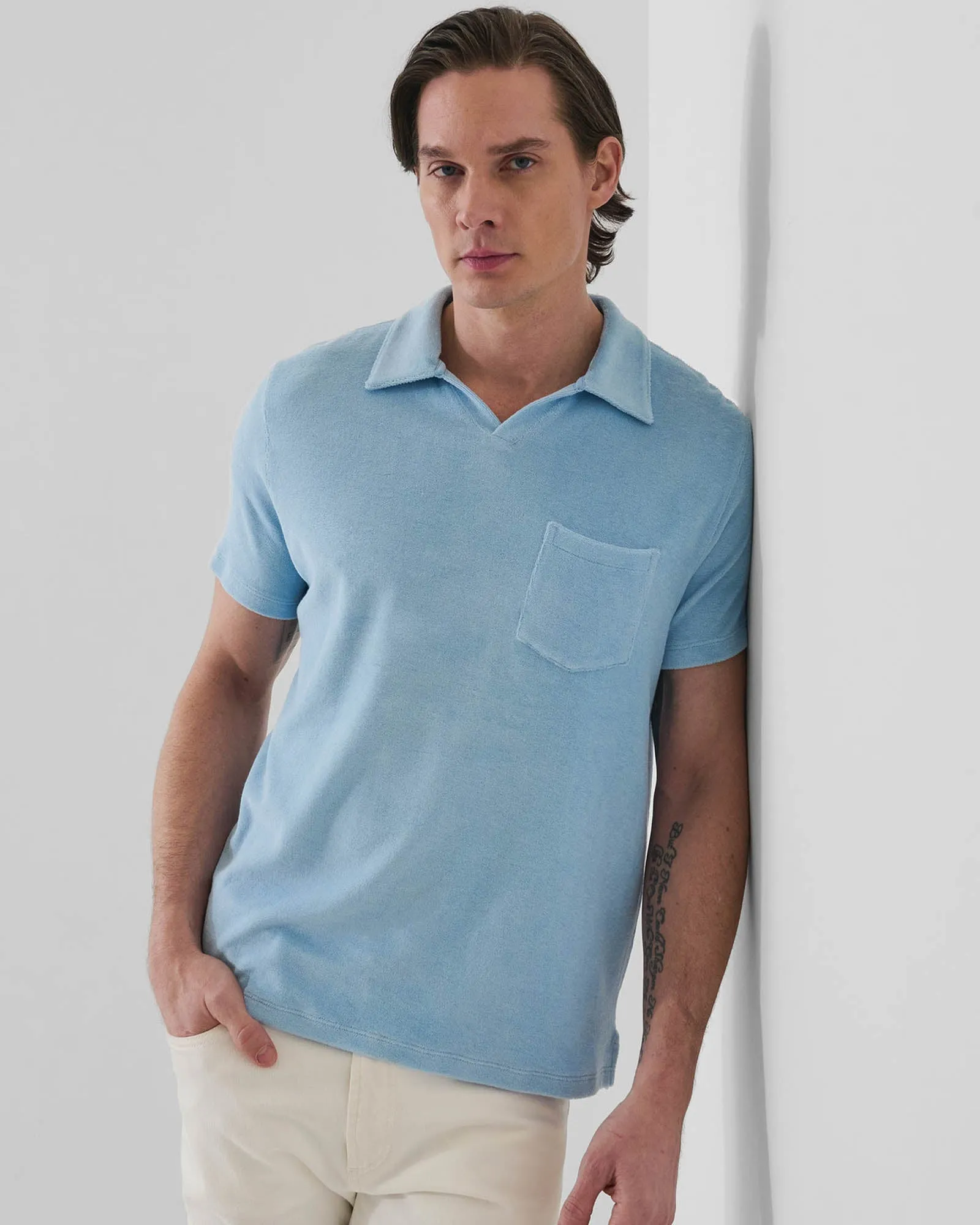 Beach Terry Open Polo sold by TNT Fashion