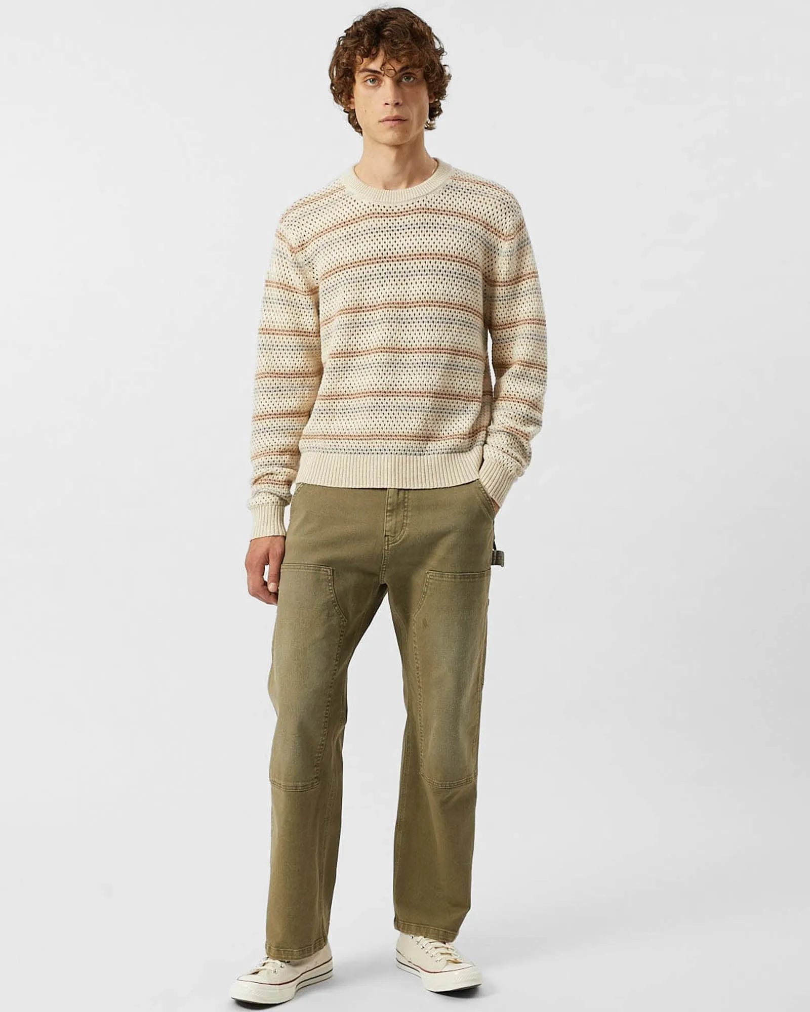 Linen Stripe Pointelle Crewneck sold by TNT Fashion product image thumbnail 2