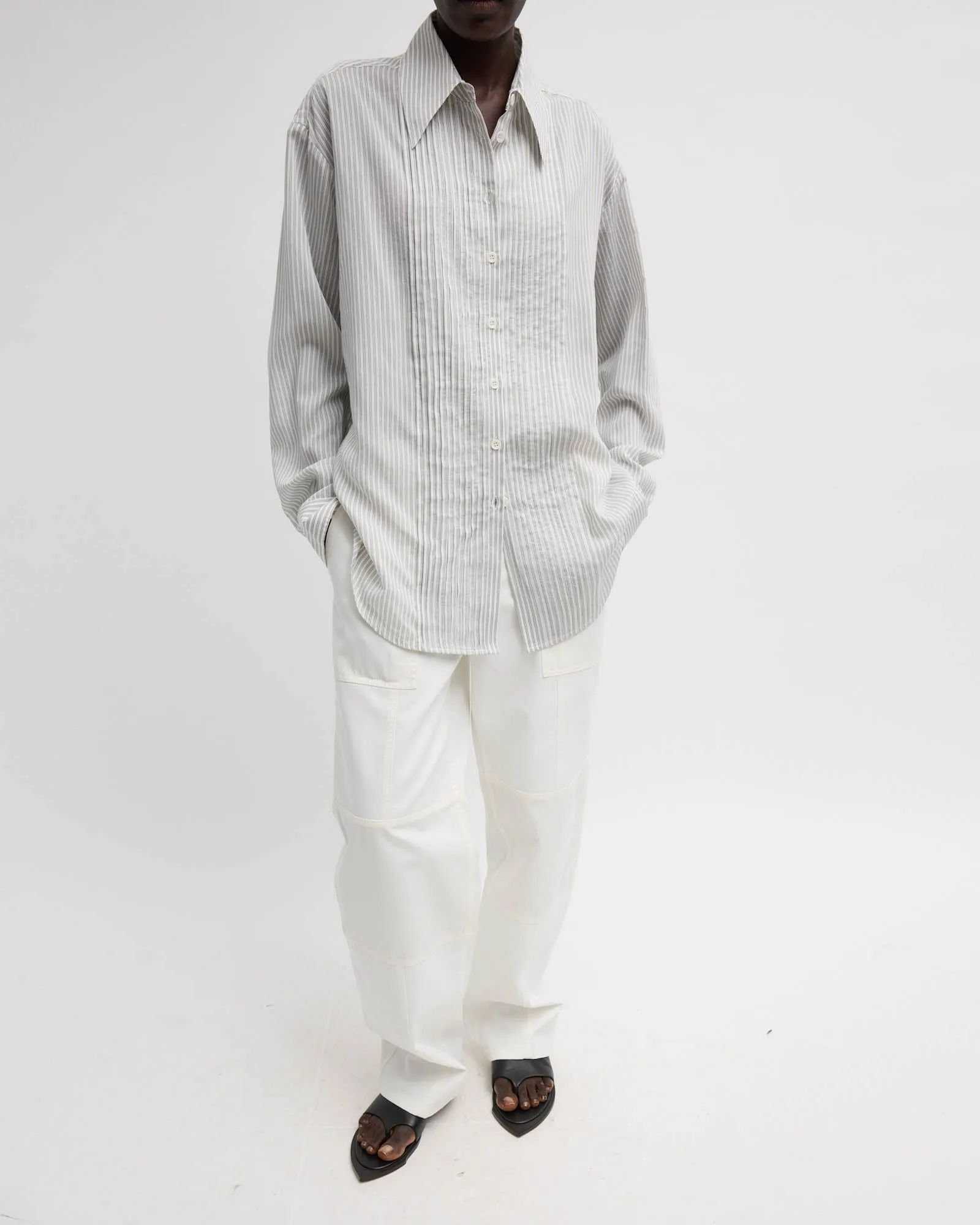 Stripe Pintuck Shirt sold by TNT Fashion product image thumbnail 2