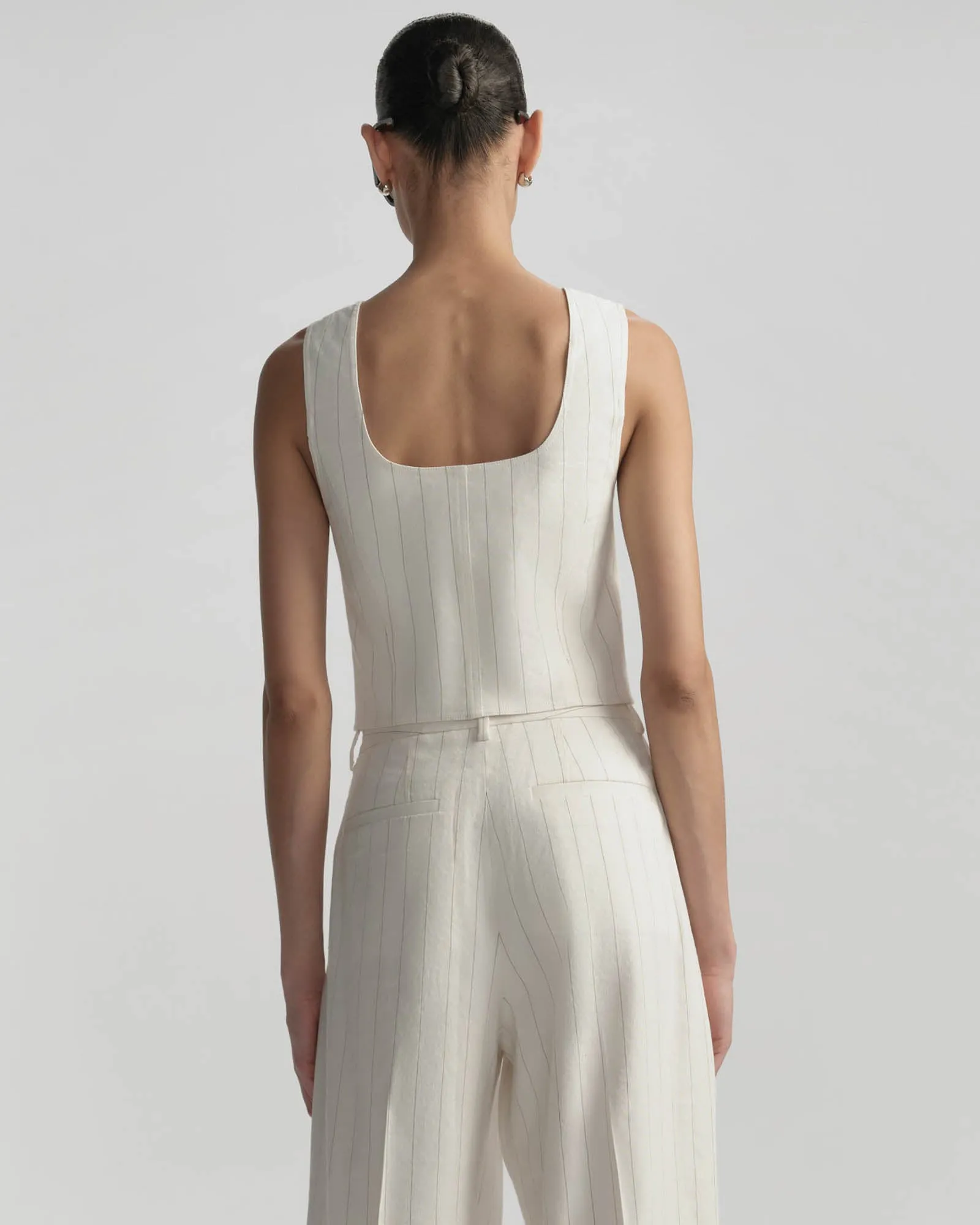 Darcy Linen Pinstripe Top sold by TNT Fashion product image thumbnail 3