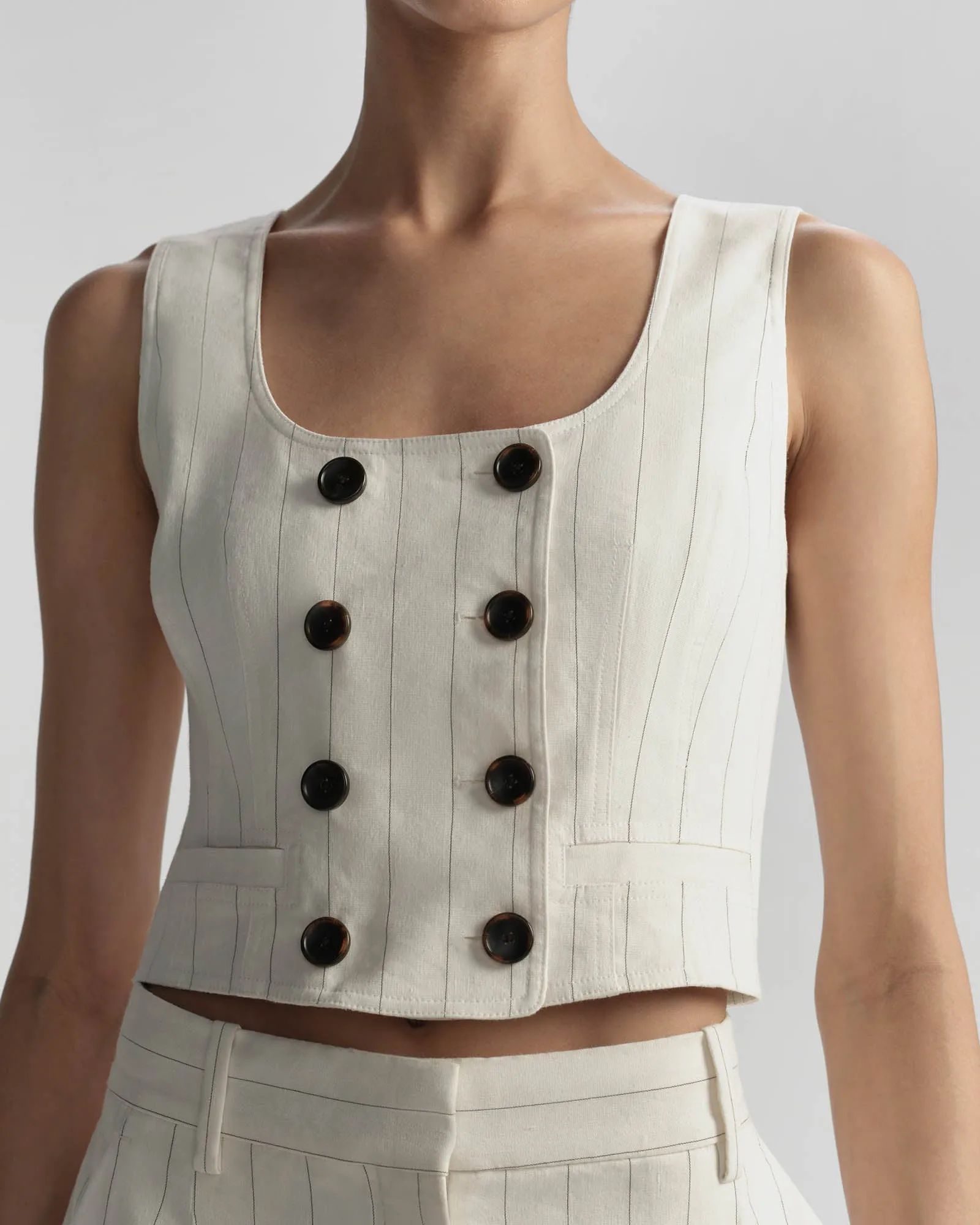Darcy Linen Pinstripe Top sold by TNT Fashion product image thumbnail 5