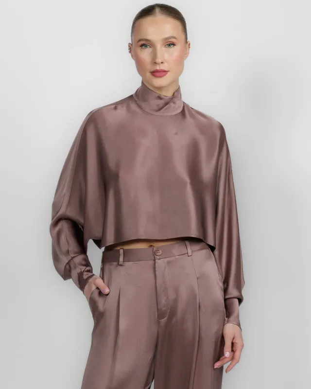 Satin Caftan Top made by LAPOINTE