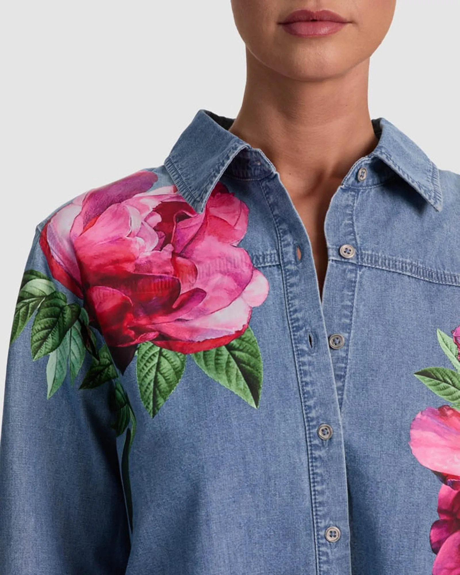 Crop Denim Shirt sold by TNT Fashion product image thumbnail 5