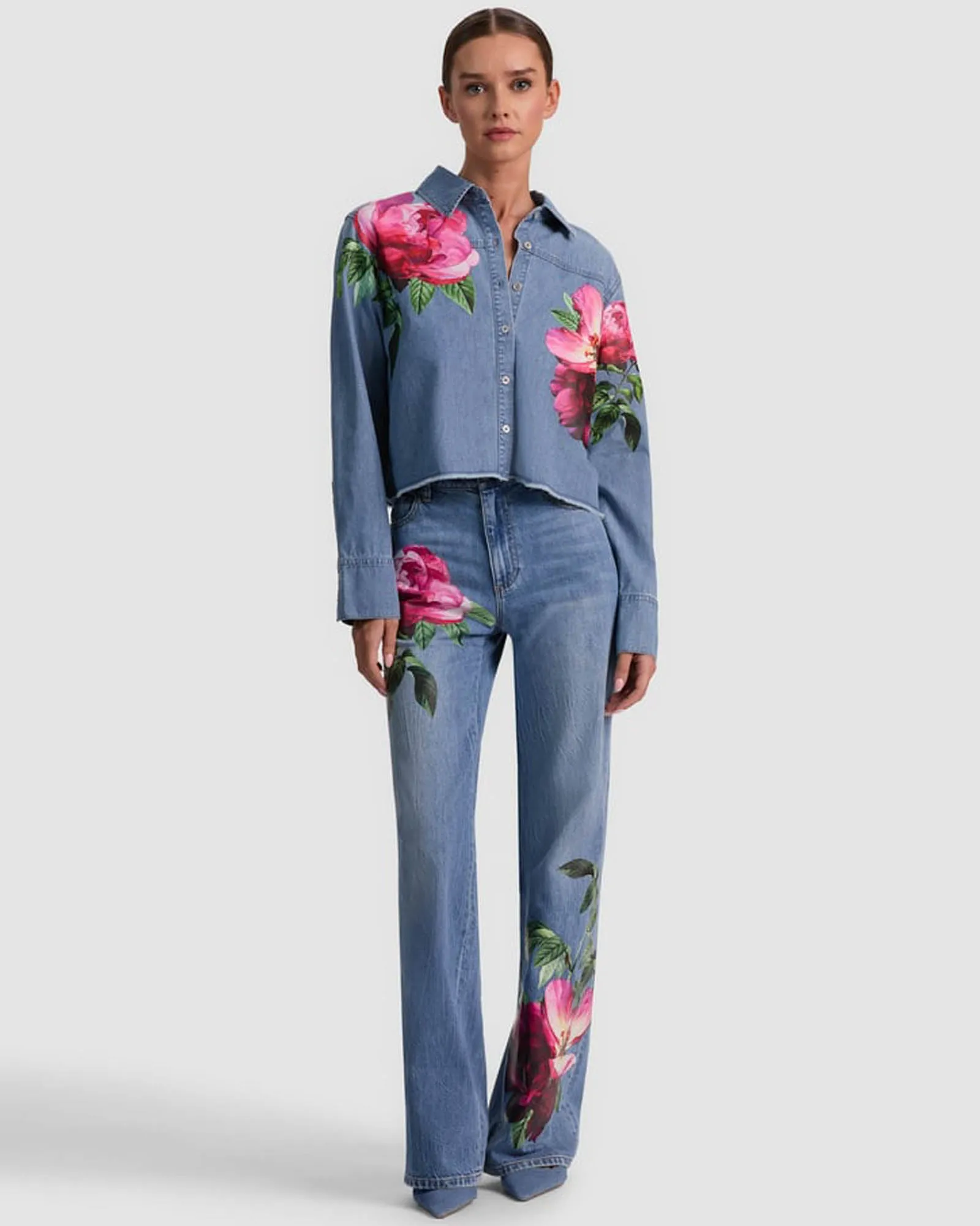 Crop Denim Shirt sold by TNT Fashion product image thumbnail 2