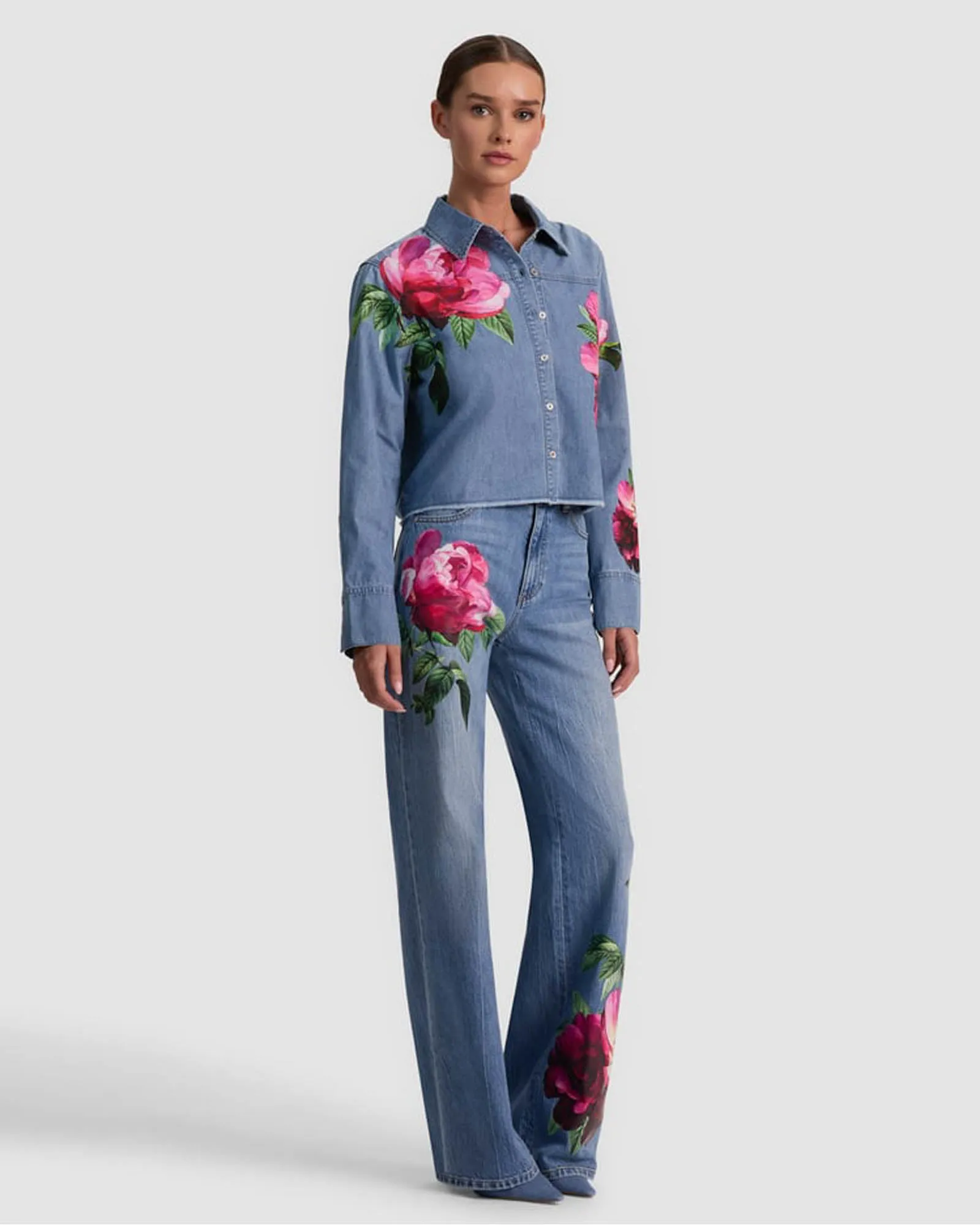 Crop Denim Shirt sold by TNT Fashion product image thumbnail 4