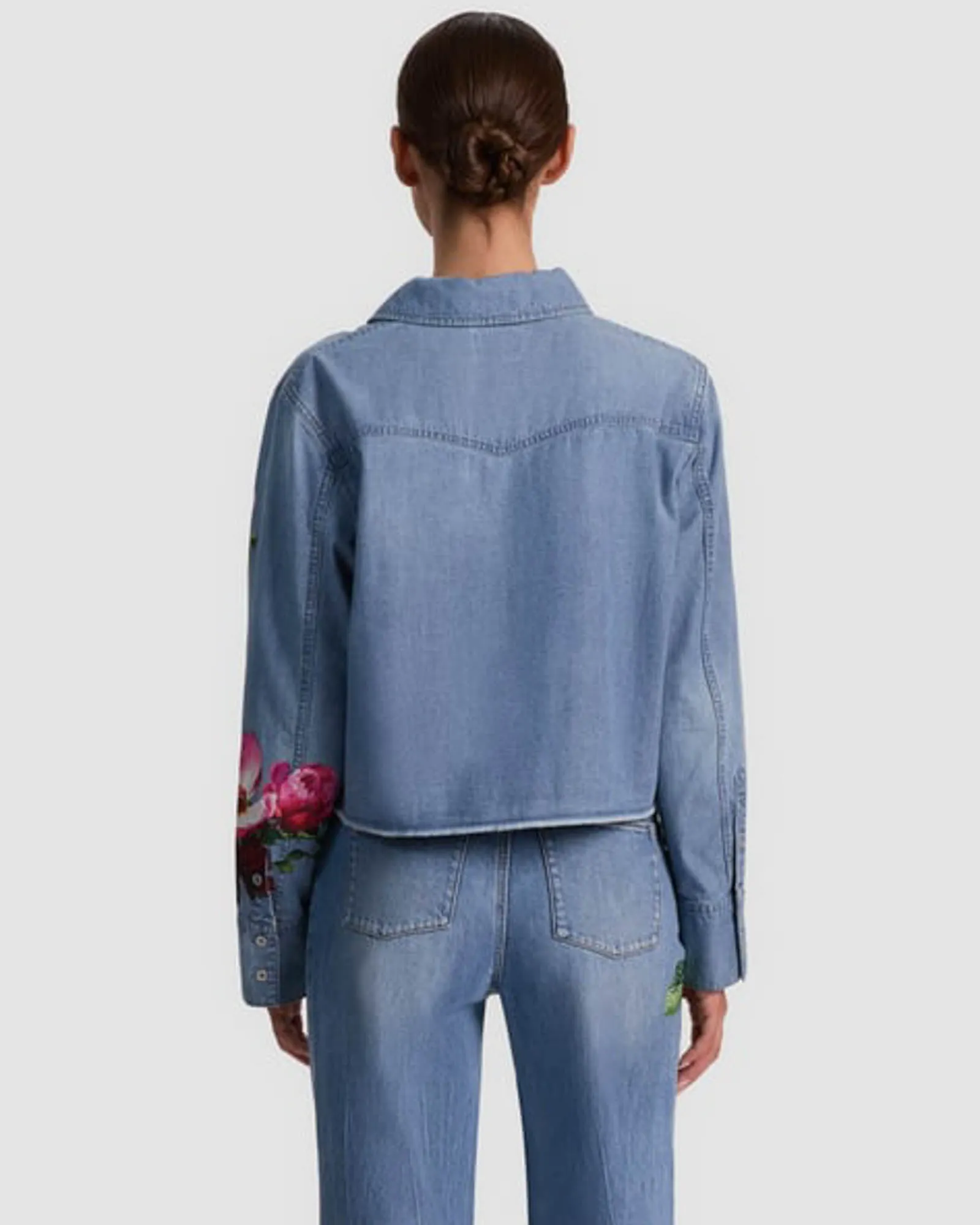 Crop Denim Shirt sold by TNT Fashion product image thumbnail 3