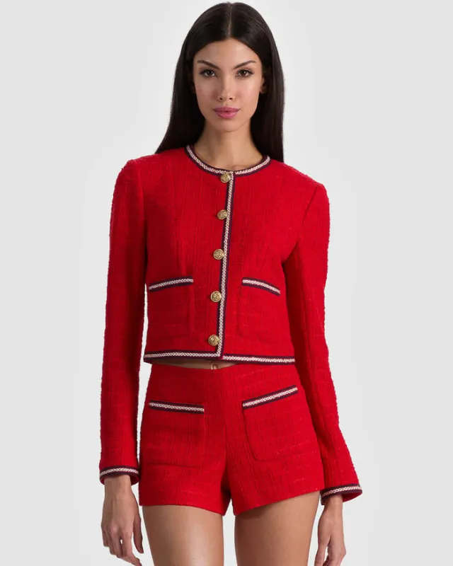 Avalon Tweed Jacket made by Alice + Olivia