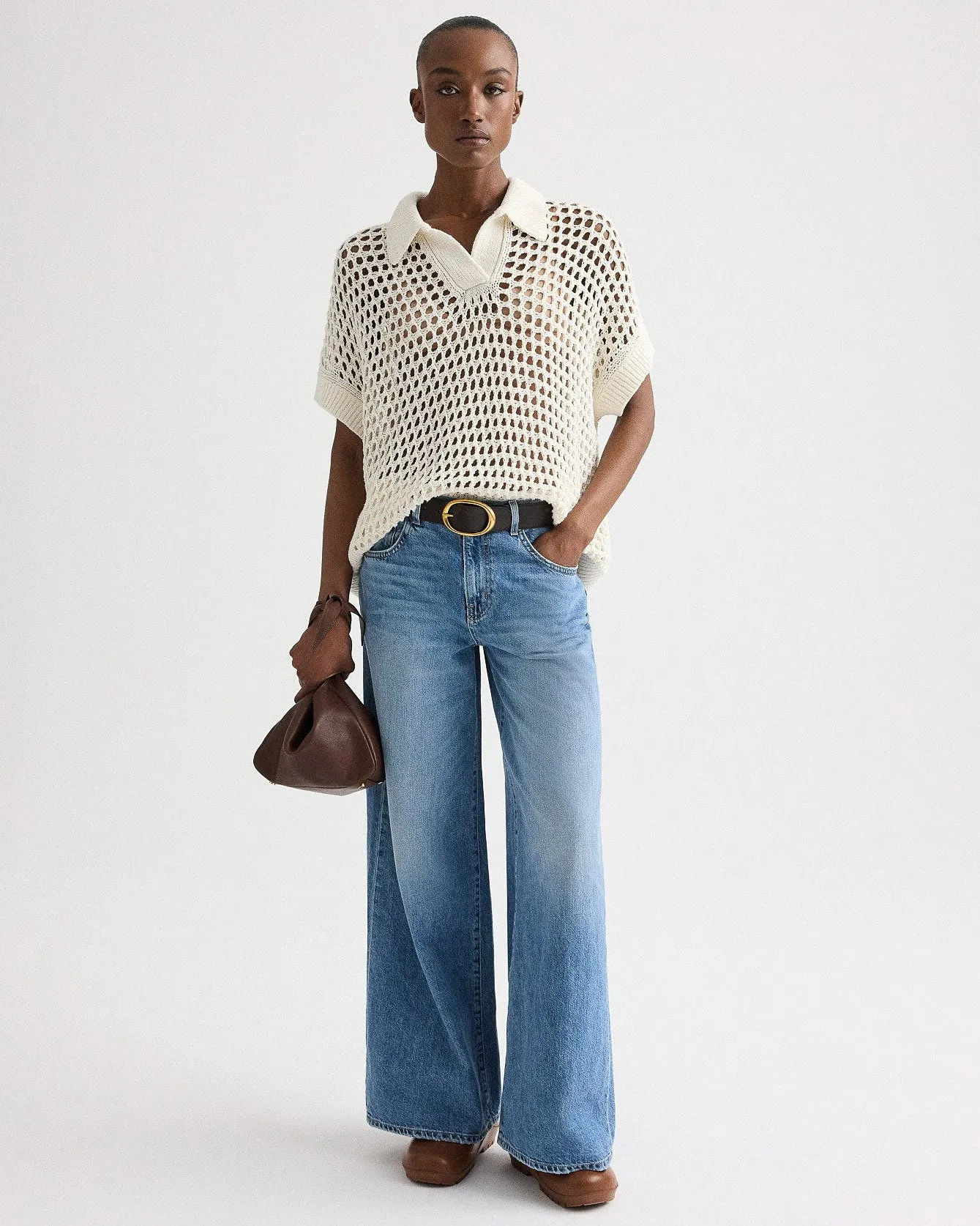 Supersized Open Knit Polo sold by TNT Fashion product image thumbnail 2