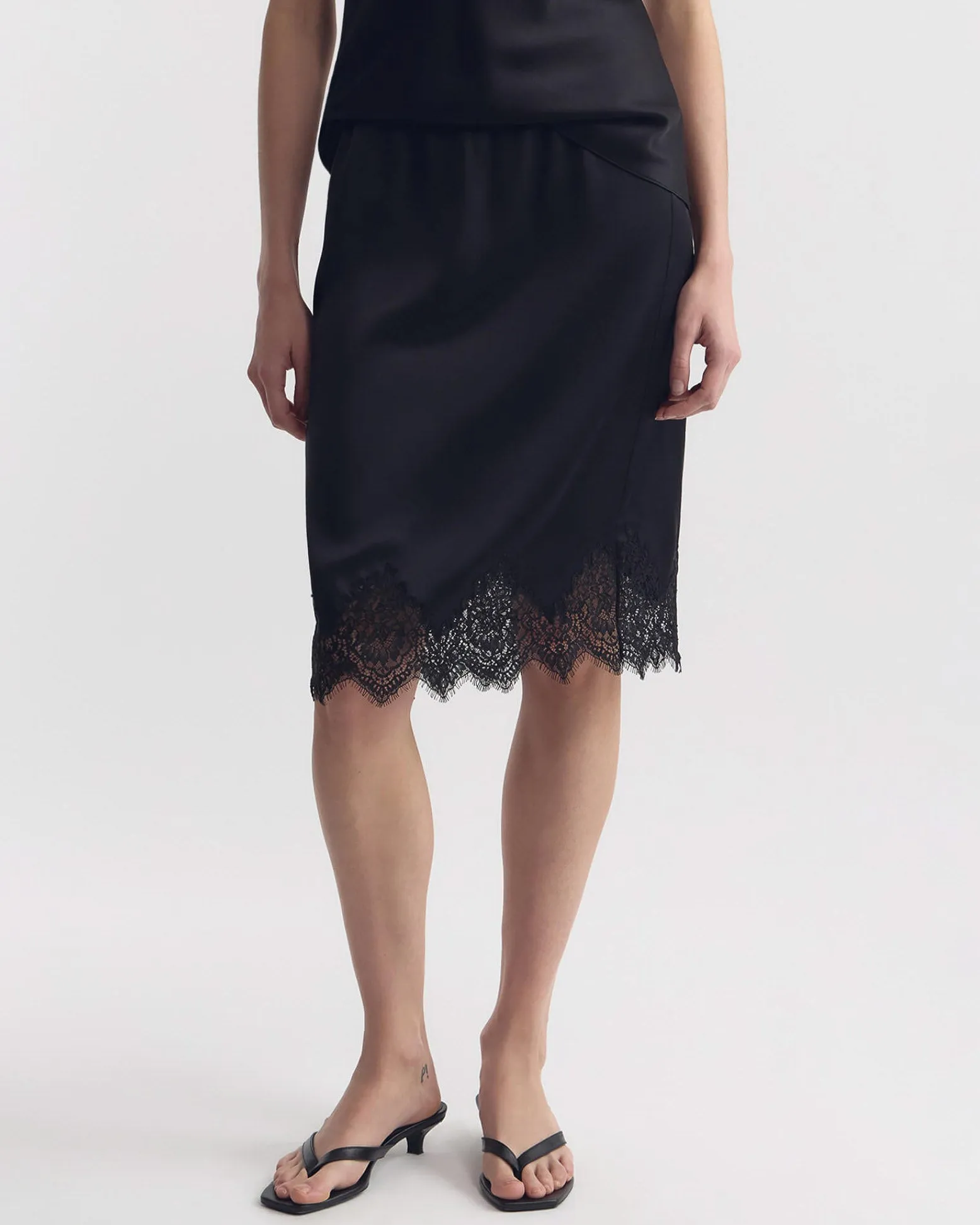 Thea Lace Silk Skirt sold by TNT Fashion