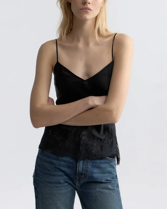 Nadine Lace Cami Silk Top made by Nili Lotan