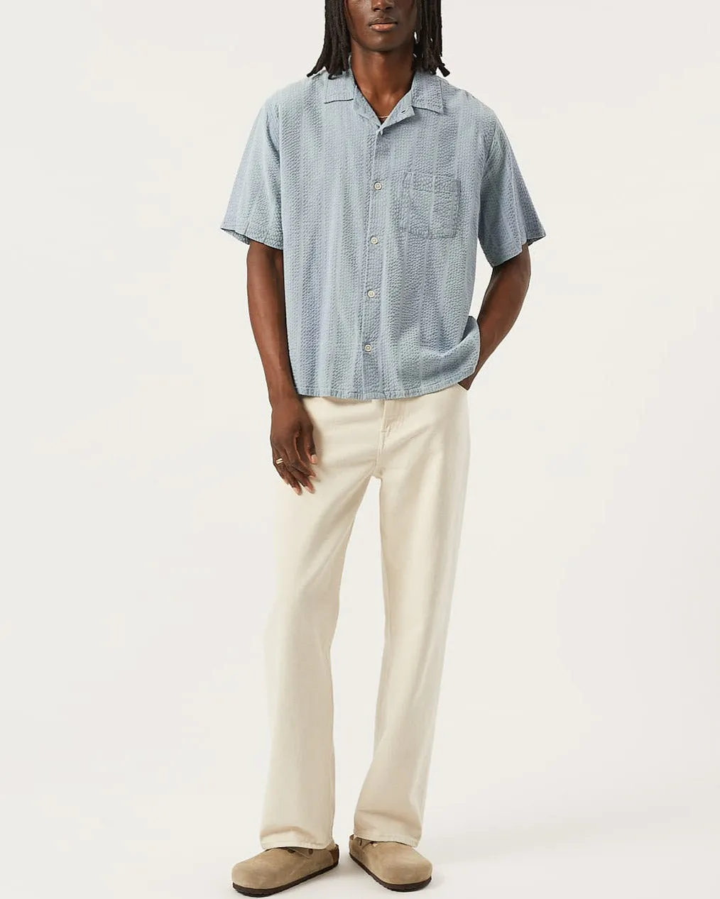 Striped Seersucker Short Sleeve sold by TNT Fashion product image thumbnail 2