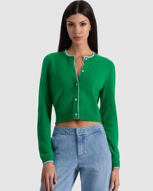 Dollie Two Tone Cardigan made by Alice + Olivia