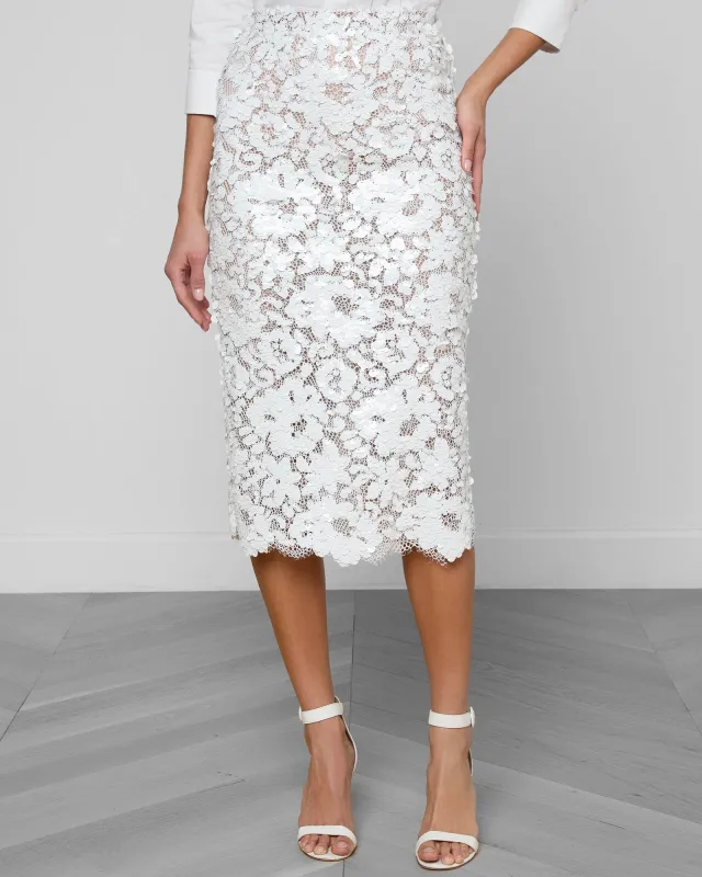 Makena Sequin Pencil Skirt made by L'AGENCE
