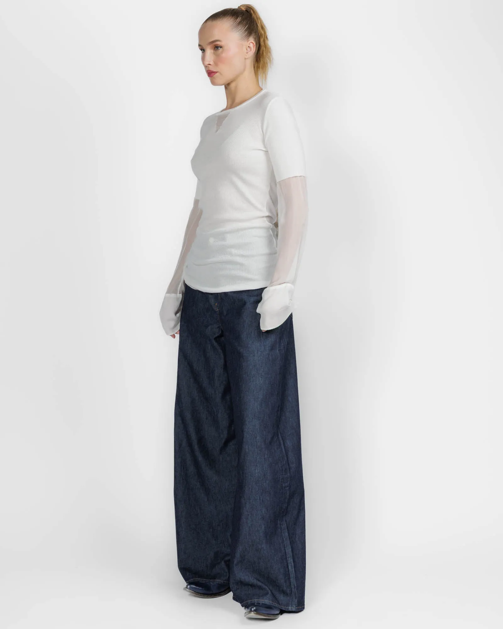 Chiffon Insert Long Sleeve sold by TNT Fashion product image thumbnail 4