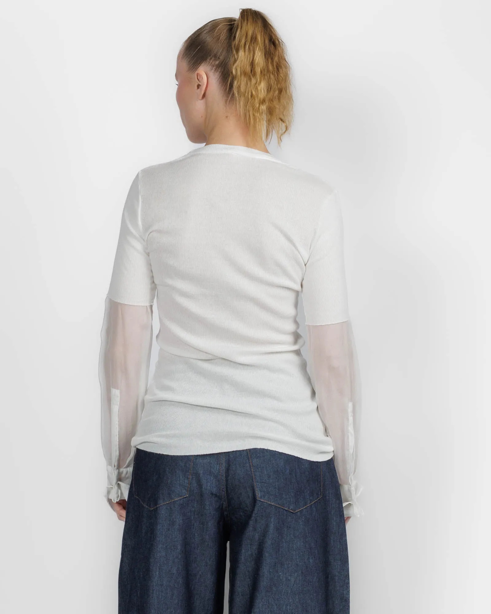 Chiffon Insert Long Sleeve sold by TNT Fashion product image thumbnail 3