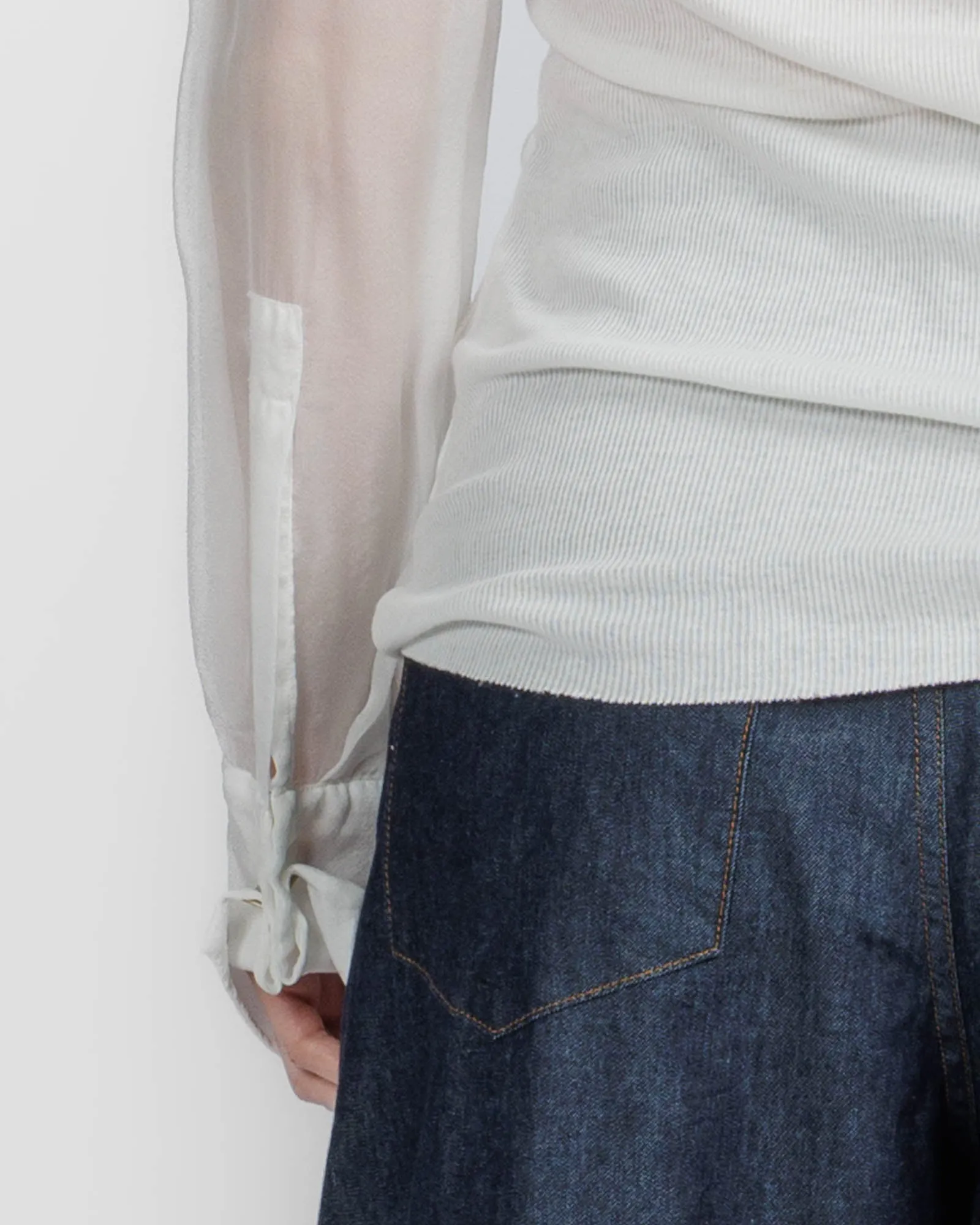 Chiffon Insert Long Sleeve sold by TNT Fashion product image thumbnail 5