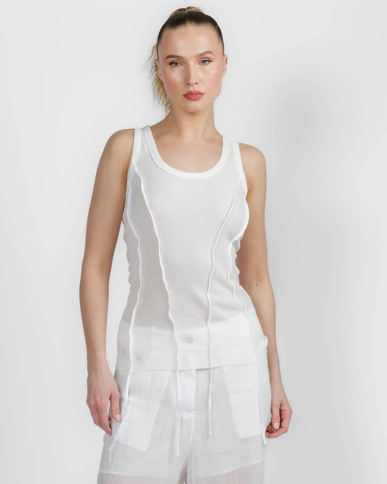 Chiffon Insert Tank sold by TNT Fashion product image thumbnail 2