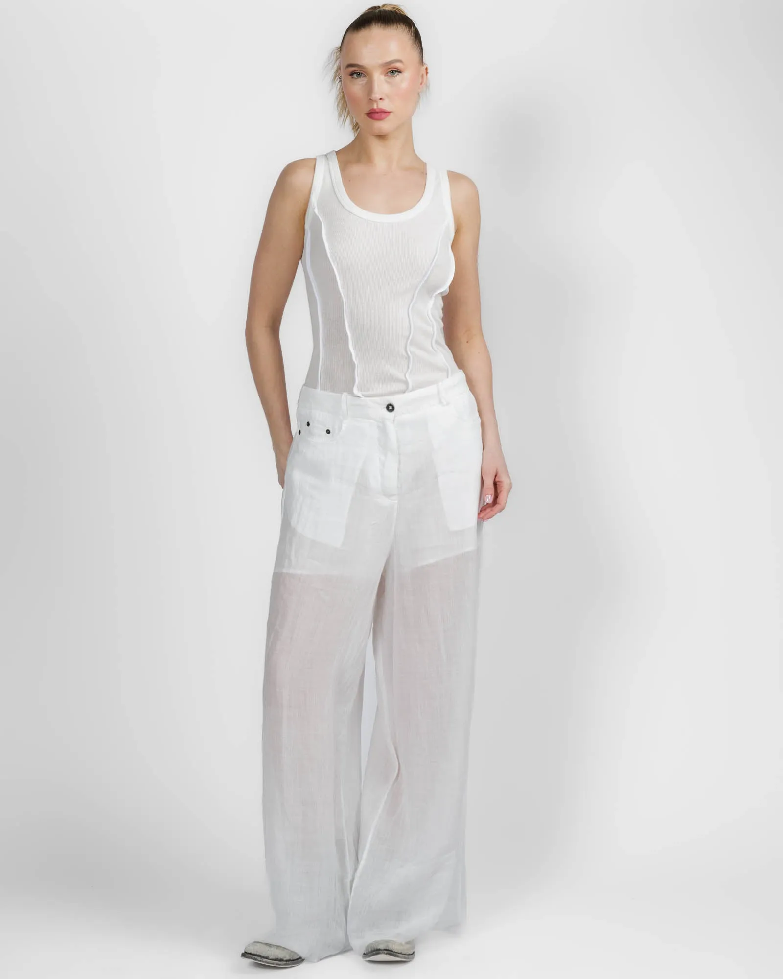 Chiffon Insert Tank sold by TNT Fashion