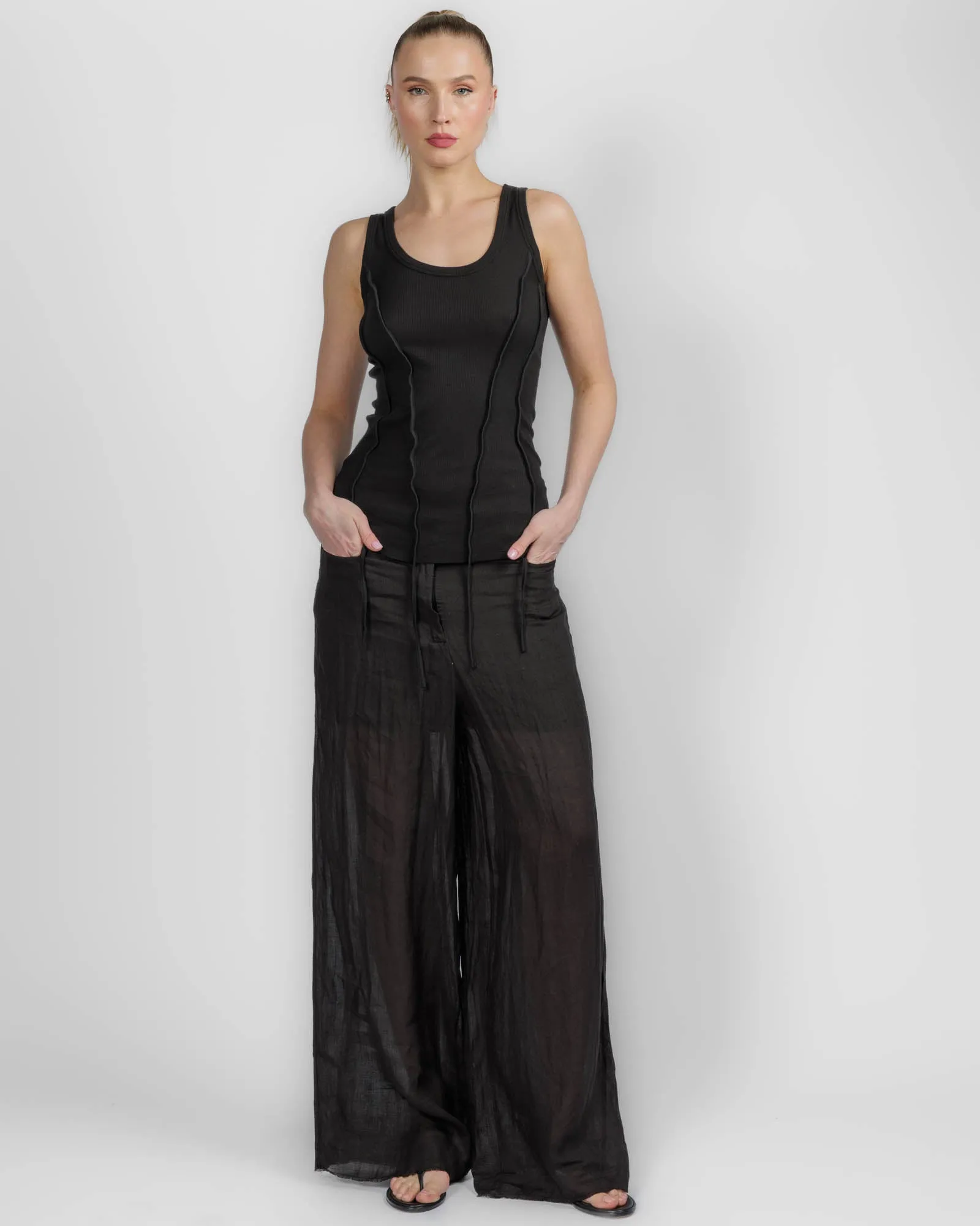 Chiffon Insert Tank sold by TNT Fashion product image thumbnail 3