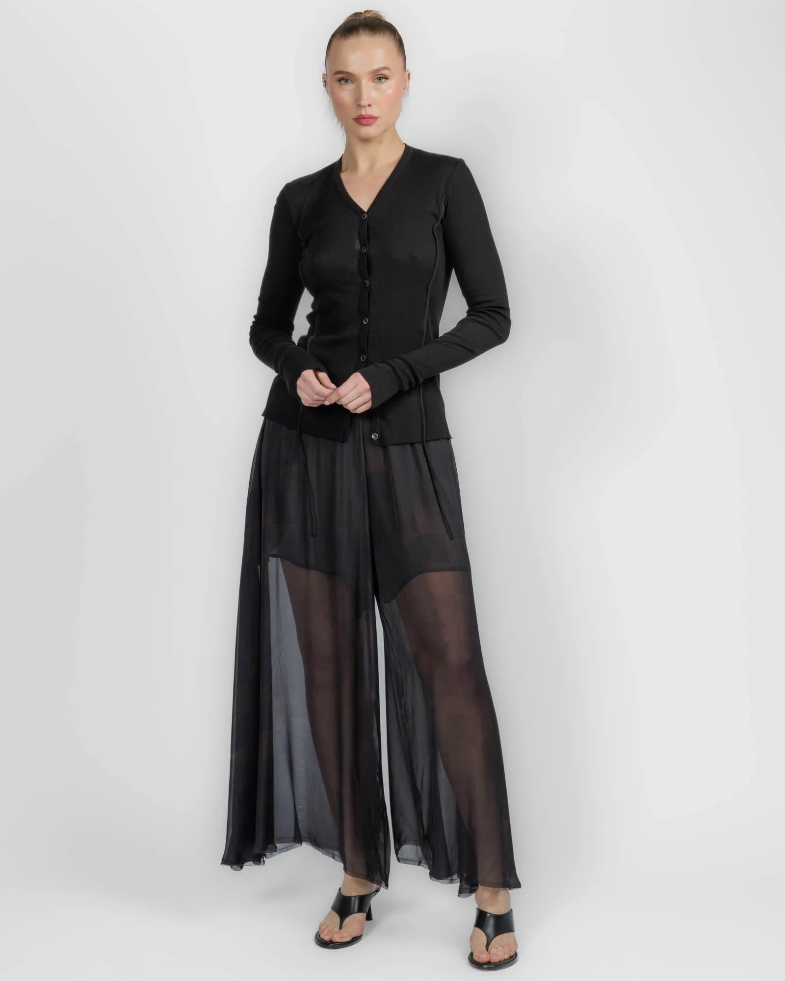 Chiffon Insert Cardigan sold by TNT Fashion product image thumbnail 3