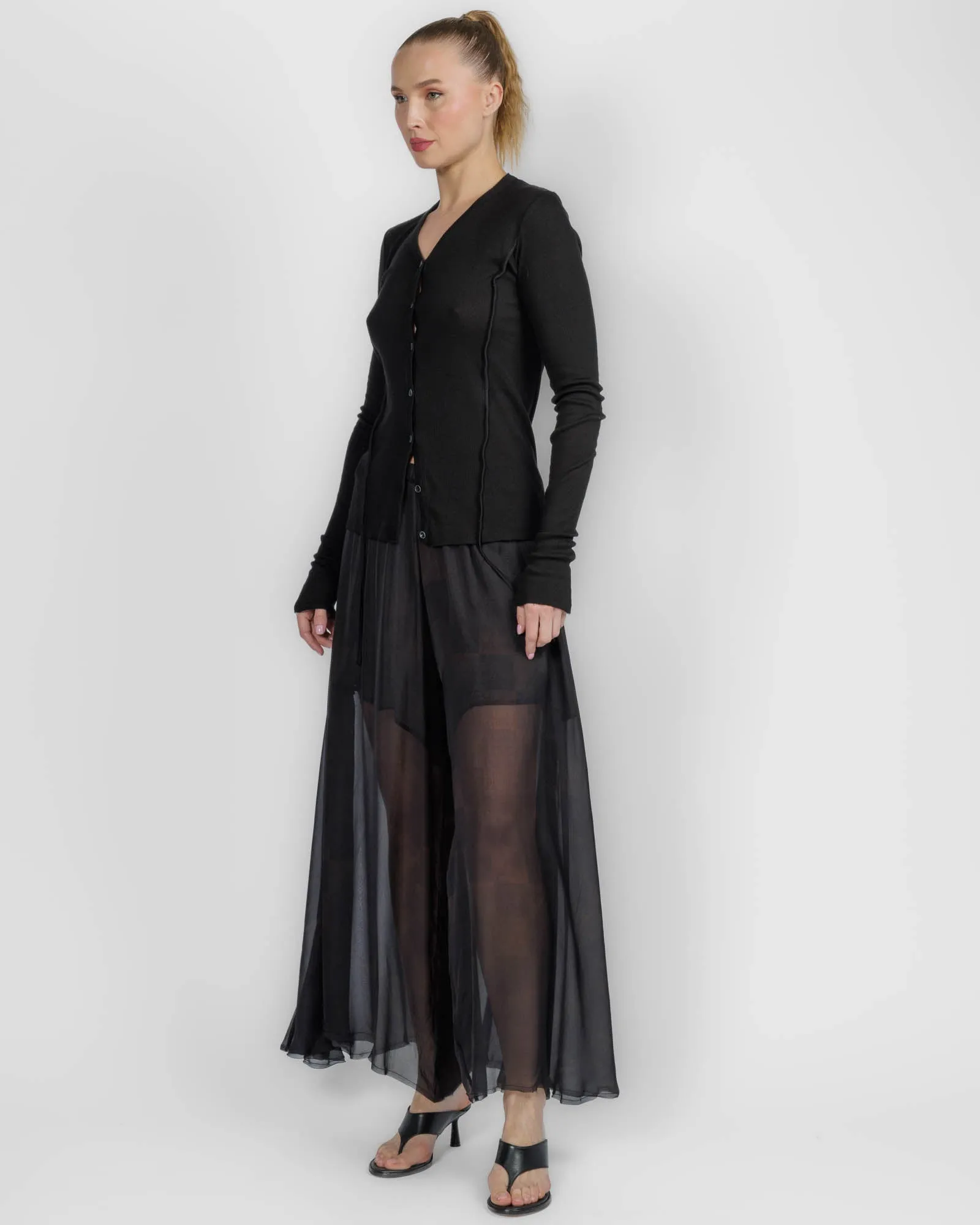 Chiffon Insert Cardigan sold by TNT Fashion product image thumbnail 4