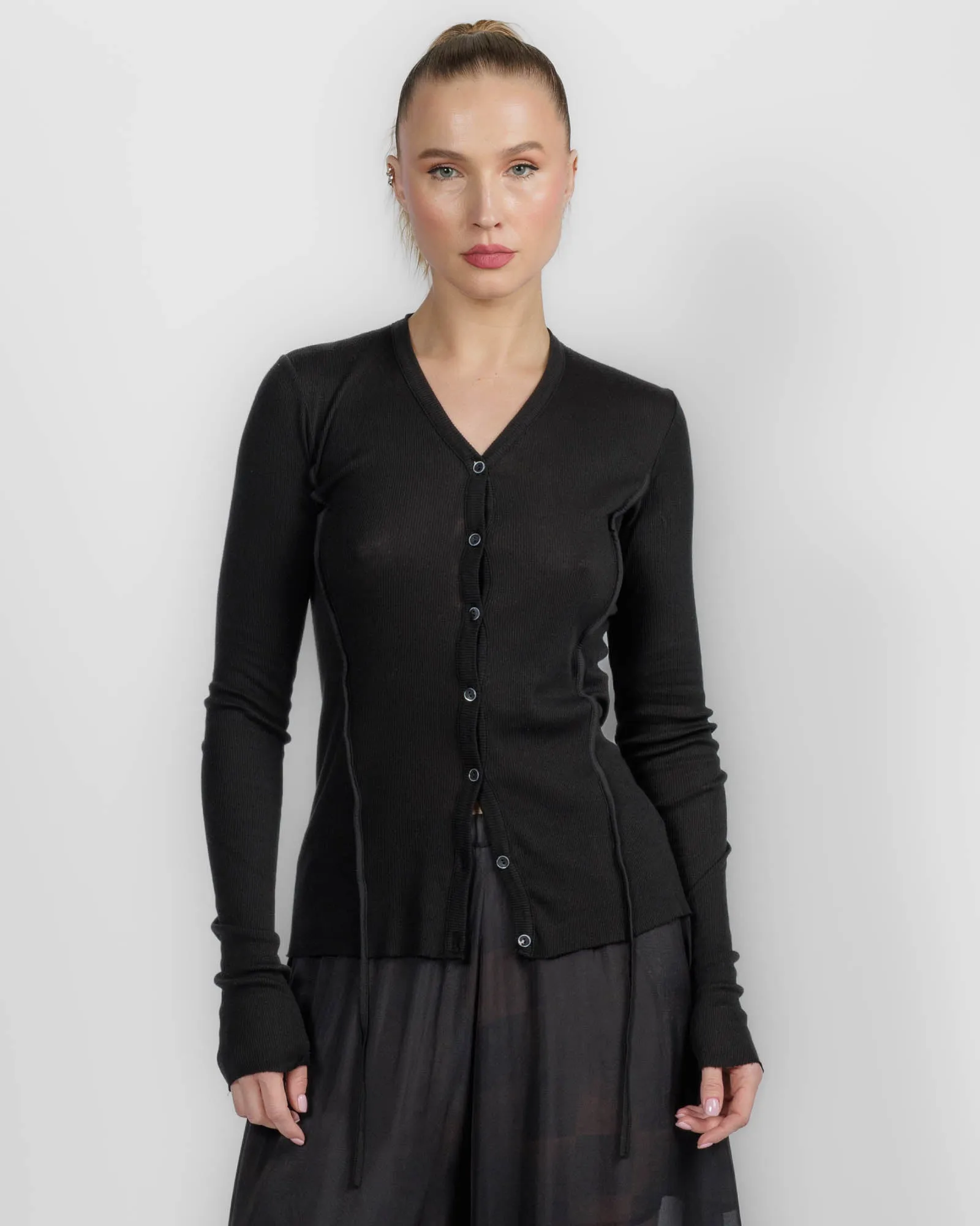 Chiffon Insert Cardigan sold by TNT Fashion