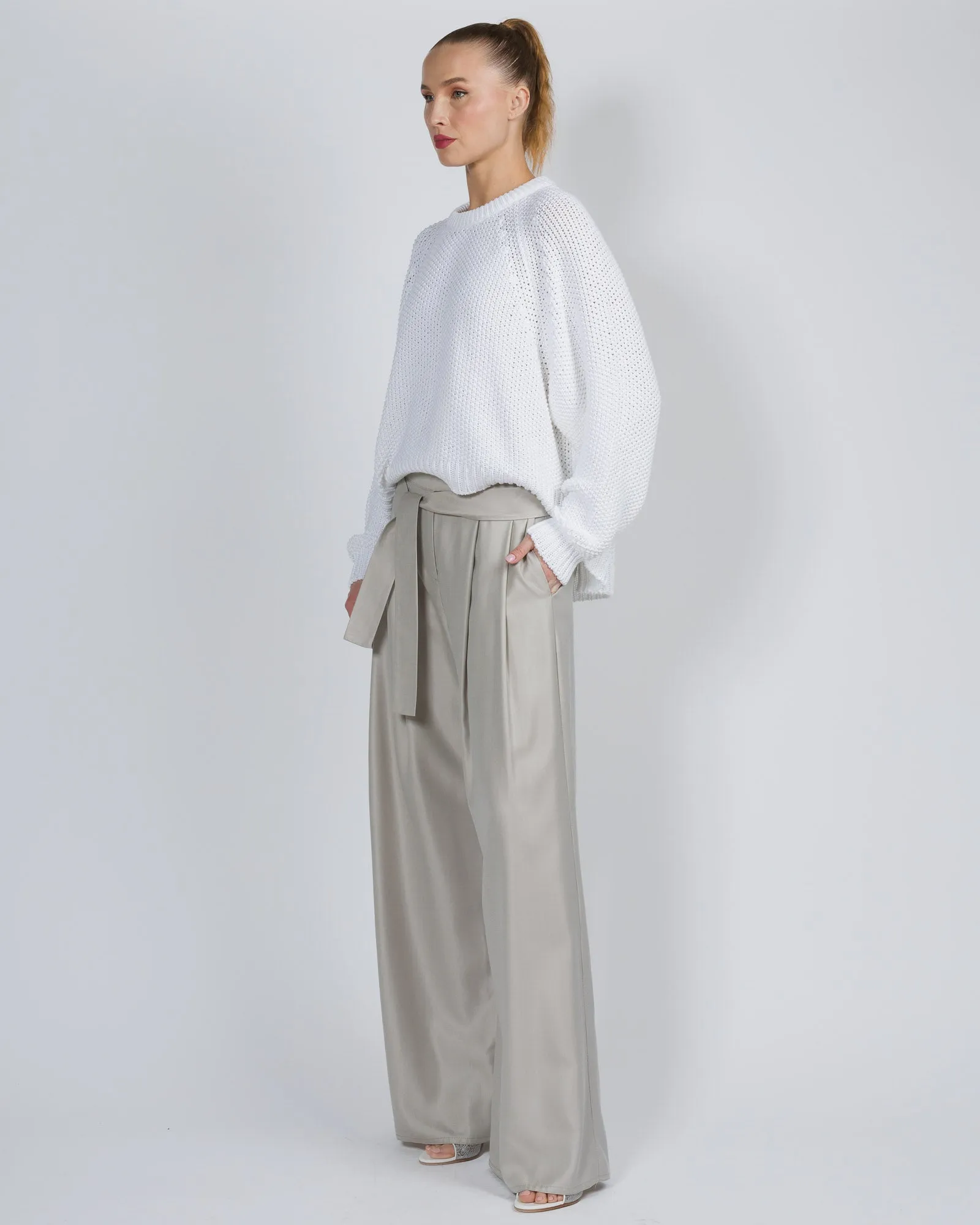 Wide Leg Pant With Belt sold by TNT Fashion product image thumbnail 3