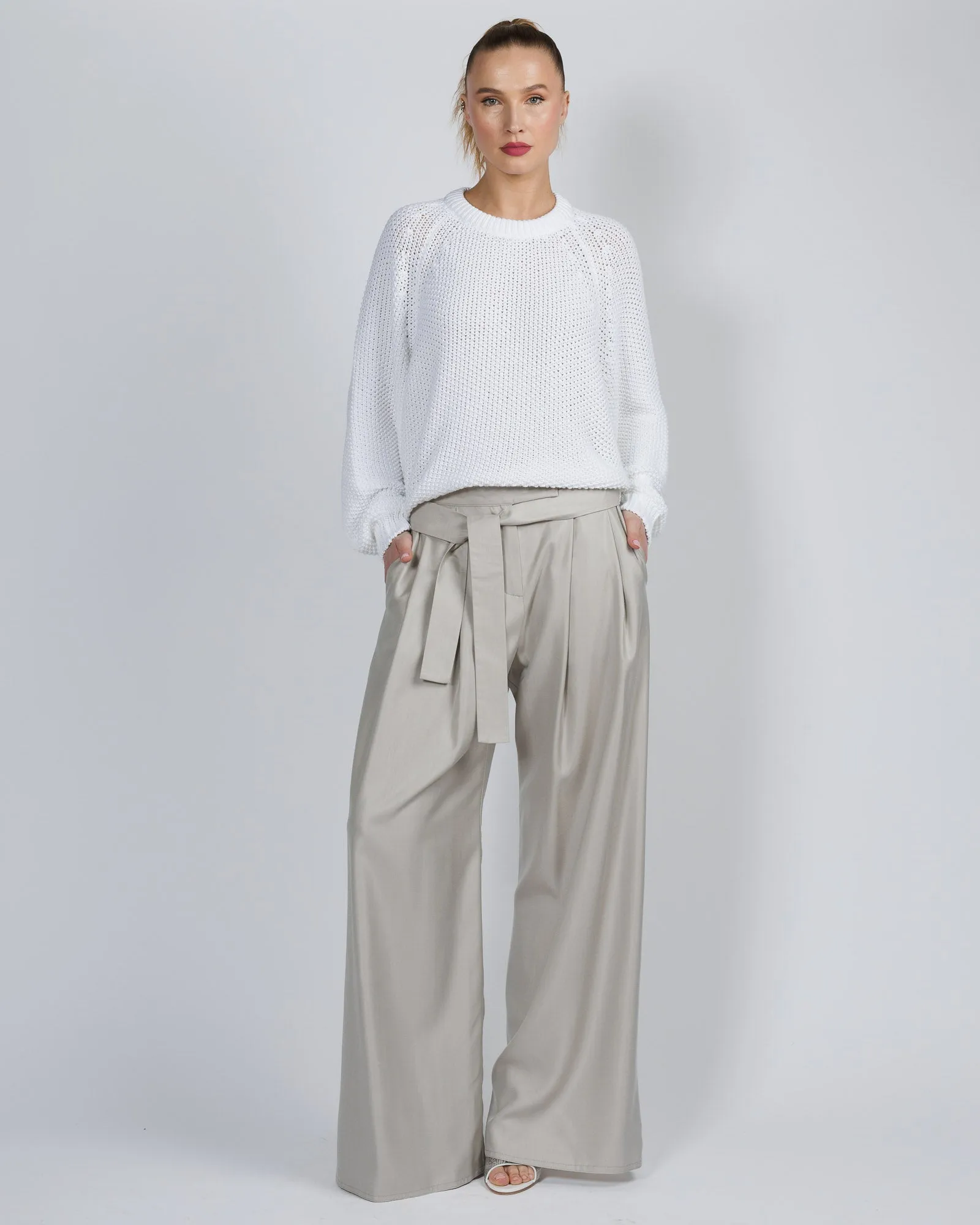Wide Leg Pant With Belt sold by TNT Fashion product image thumbnail 2