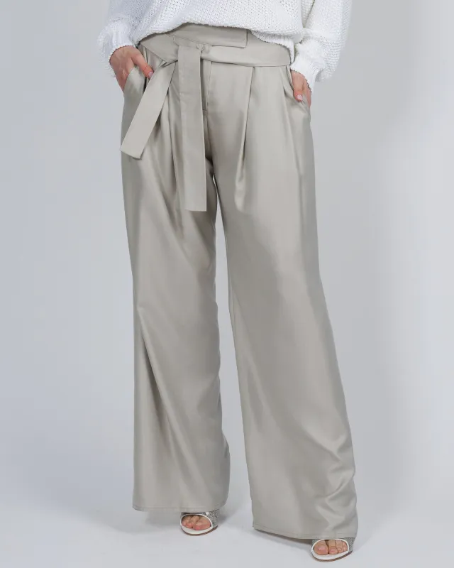 Wide Leg Pant With Belt made by Dusan