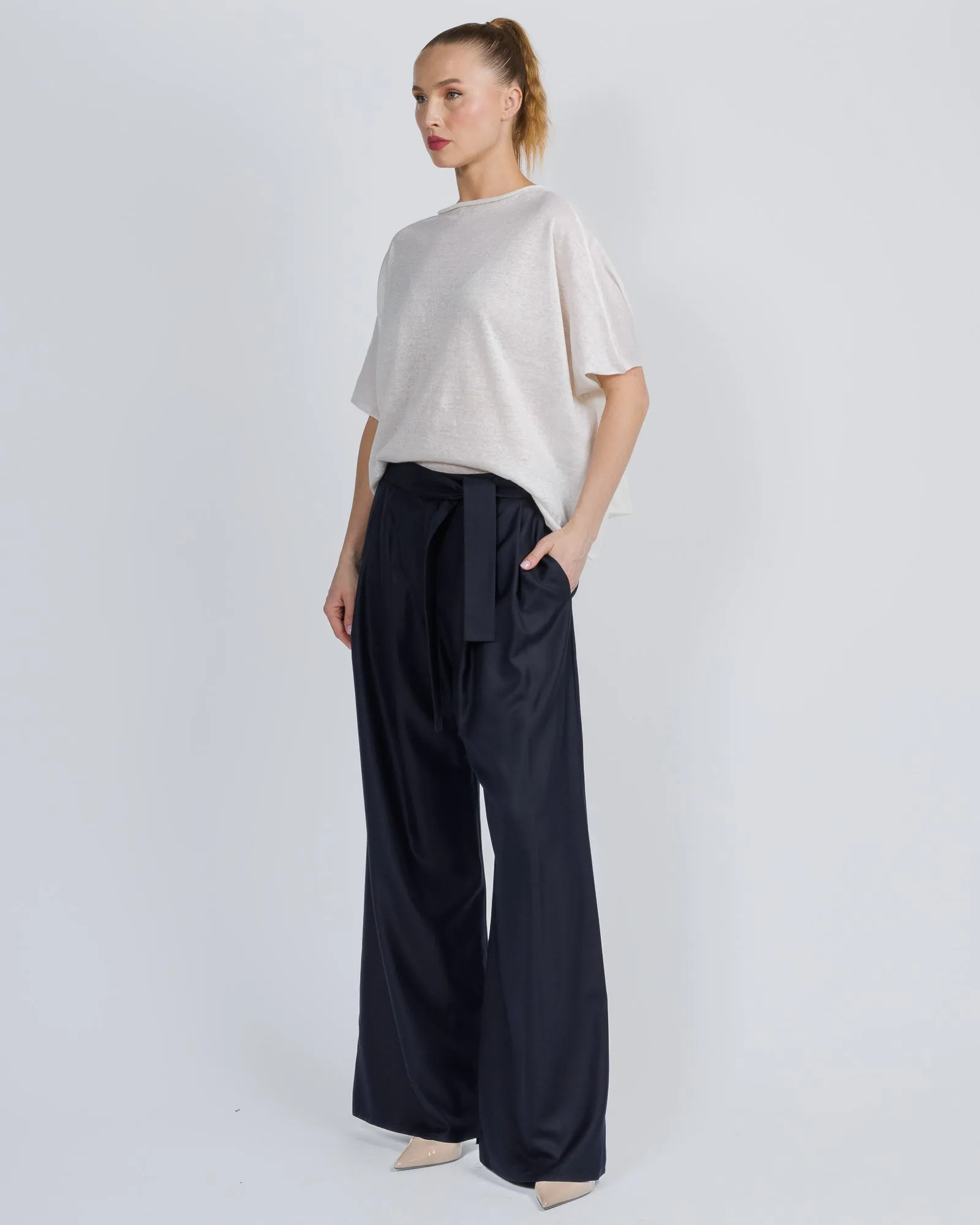 Wide Leg Pant With Belt sold by TNT Fashion product image thumbnail 3