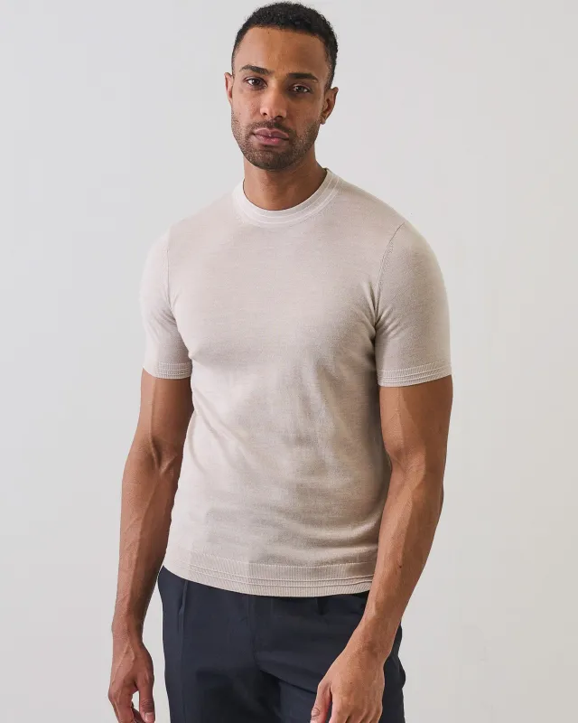 Merino Silk Tipped Crewneck Sweater made by Patrick Assaraf