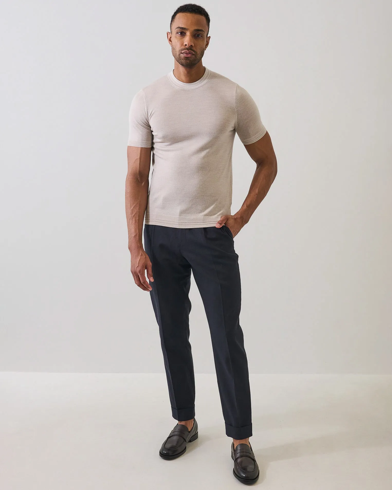 Merino Silk Tipped Crewneck Sweater sold by TNT Fashion product image thumbnail 2