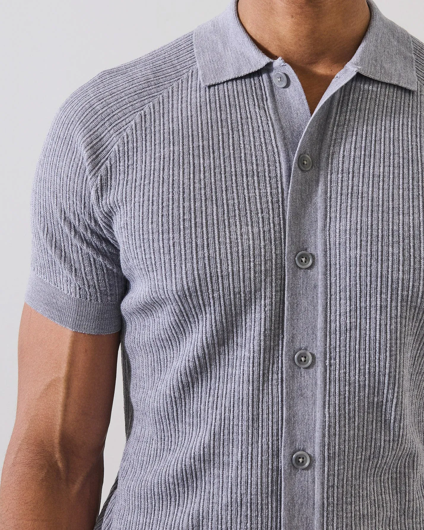 Merino Silk Textured Knit Shirt sold by TNT Fashion product image thumbnail 4