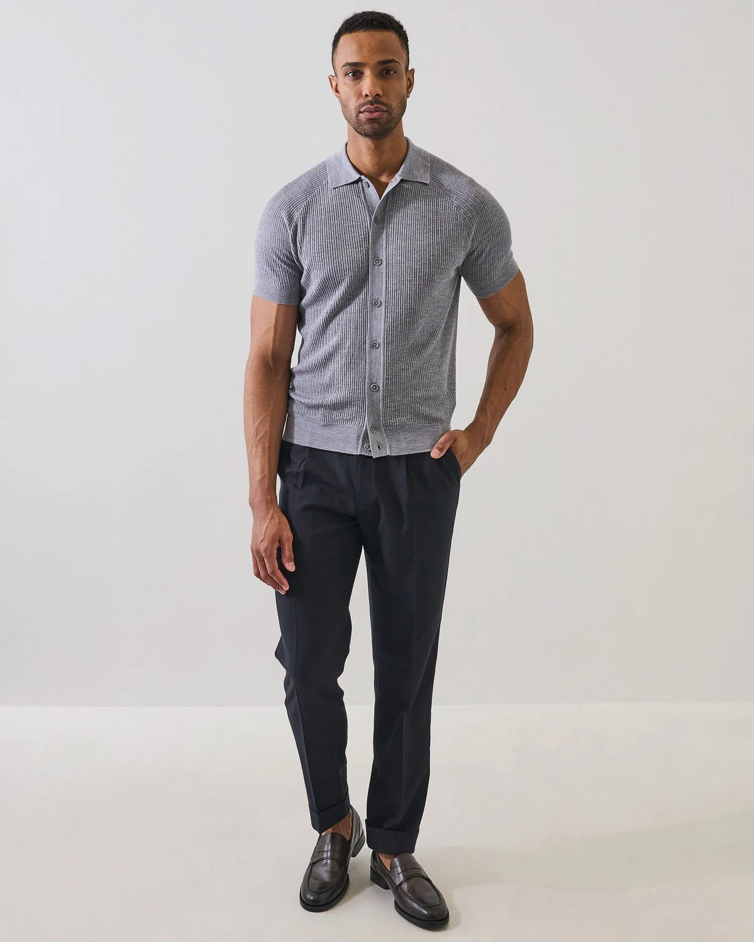 Merino Silk Textured Knit Shirt sold by TNT Fashion product image thumbnail 2