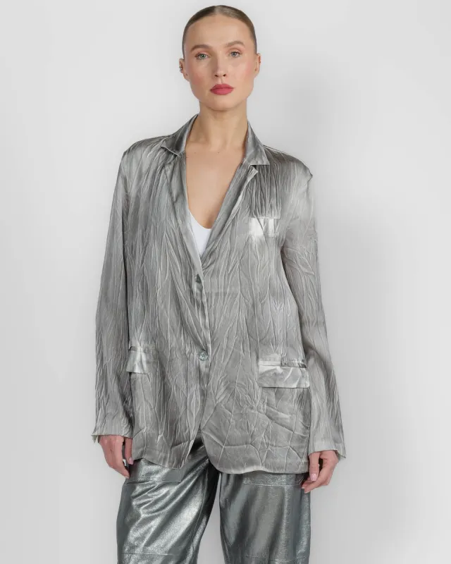 Crumpled Effect Jacket made by Avant Toi